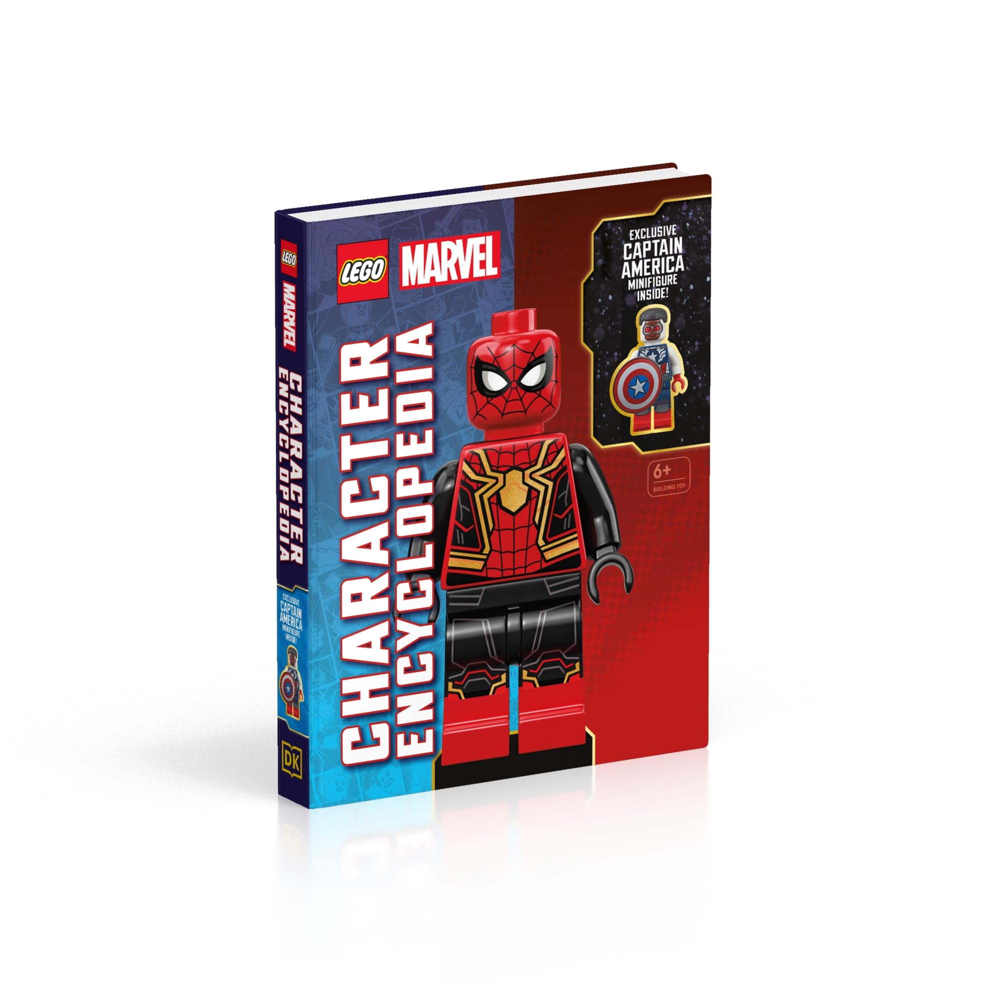 LEGO Marvel Character Encyclopedia Book with Exclusive Captain America Minifigure - Ultimate Collector's Guide for Superhero Fans & Gift for Kids & Adults - Perfect for Marvel Collections, Birthday Presents, and Educational Play