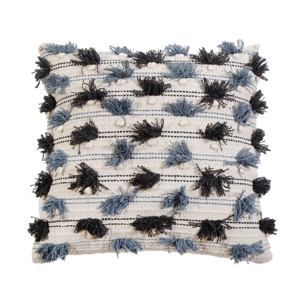 Pippa Hand Woven Decorative Throw Pillow 20x20 Inches with Insert - Perfect for Sofa, Bed & Home Decor