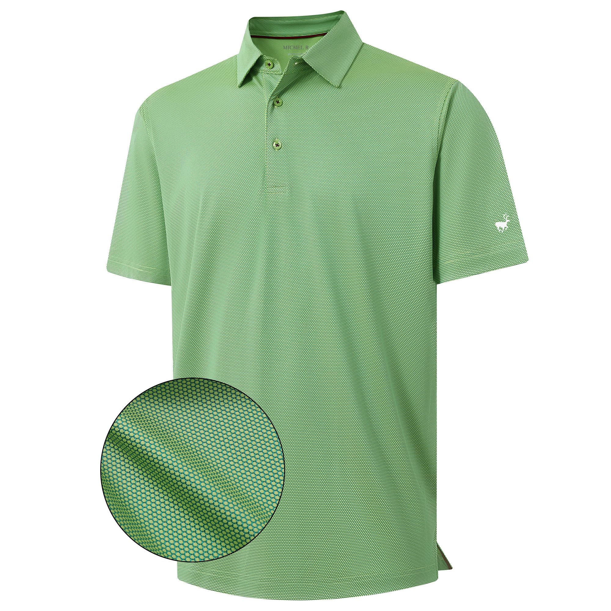 Men's Performance Polo Shirts - Soft Lightweight Dry Fit Short Sleeve Jacquard Golf Shirt with Collar | Perfect for Casual Wear, Golfing & Outdoor Activities