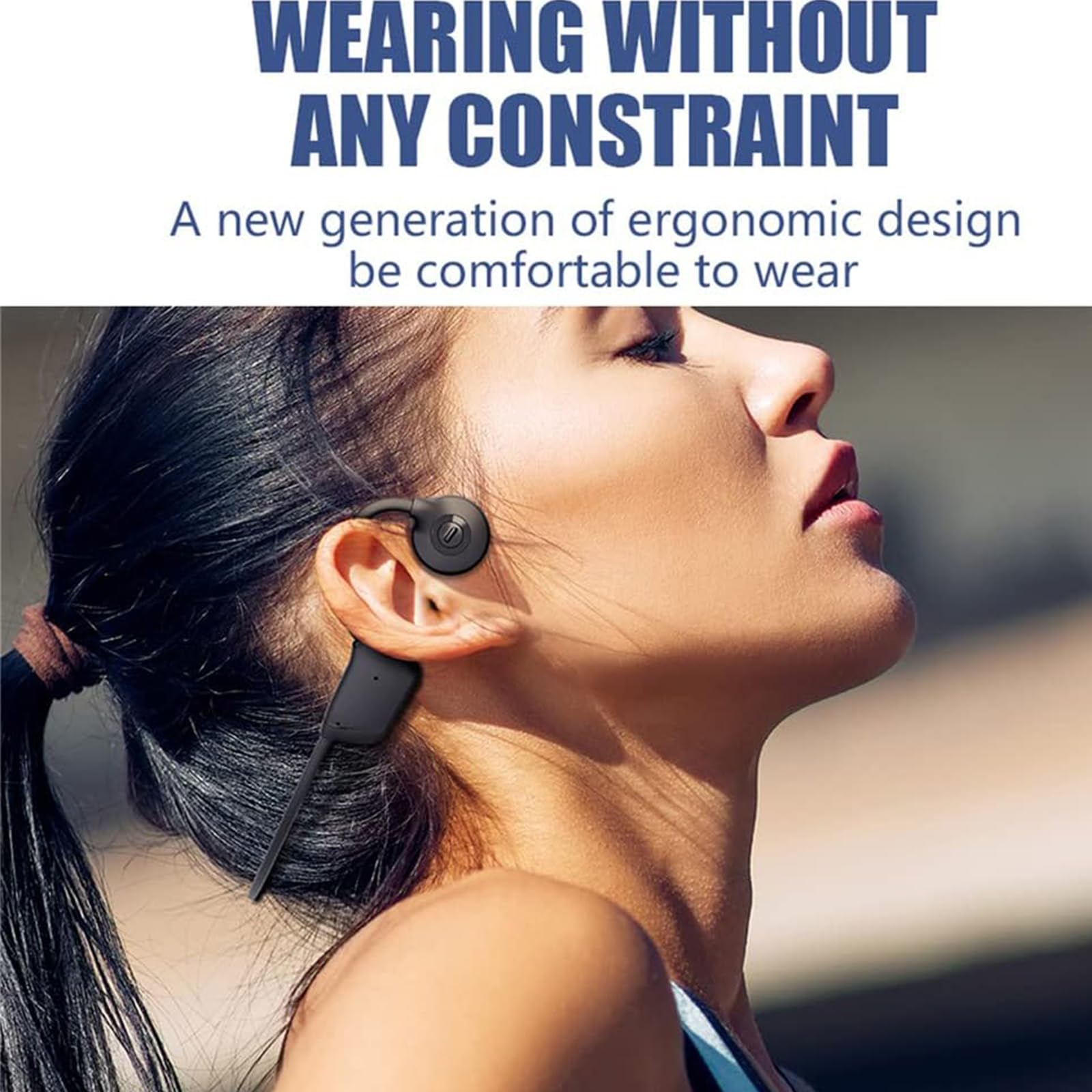 Bluetooth 5.3 Bone Conduction Headphones - Open Ear Wireless Sports Headset with 30GB MP3 Player, 11H Battery Life, IPX6 Waterproof & Sweatproof - Perfect for Running, Workouts, Cycling, and Outdoor Activities