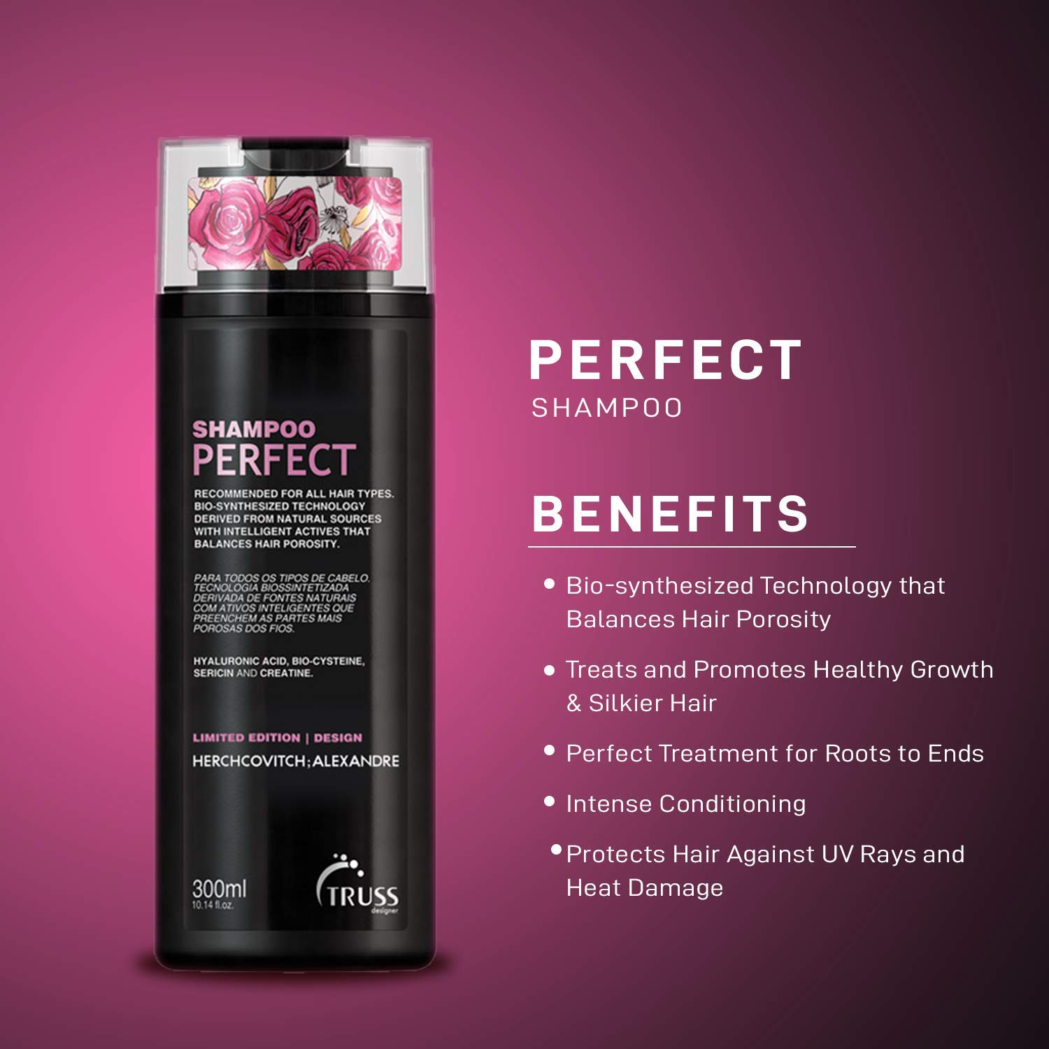 TRUSS Perfect Shampoo & Conditioner Set with Hair Mask - Sulfate Free Hair Care Kit for Damaged Hair Repair, Hydration & Shine (Best for Dry, Frizzy & Color Treated Hair) - Salon Quality Hair Treatment at Home