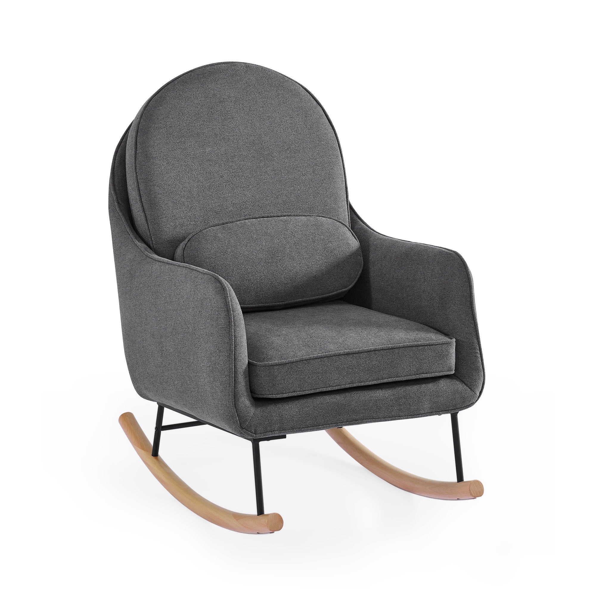 LiveSmart Evolve Fabric Ella Rocker - Comfortable & Stylish Rocking Chair for Living Room, Nursery, or Office Relaxation