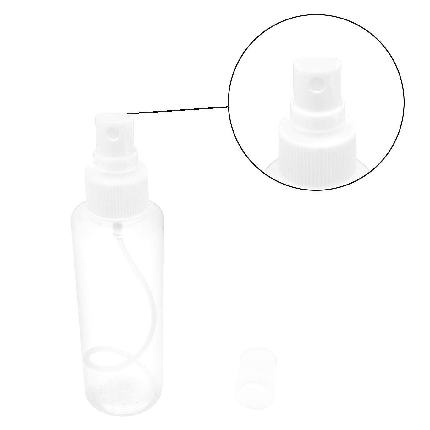 DEARBORN 12 Pack 4oz (120ml) Fine Mist Clear Plastic Spray Bottles with Pump Cap - Refillable Travel Size Empty Bottles for Essential Oils, Perfumes, Hair Care & DIY Beauty Products - Perfect for Home, Salon & On-the-Go Use