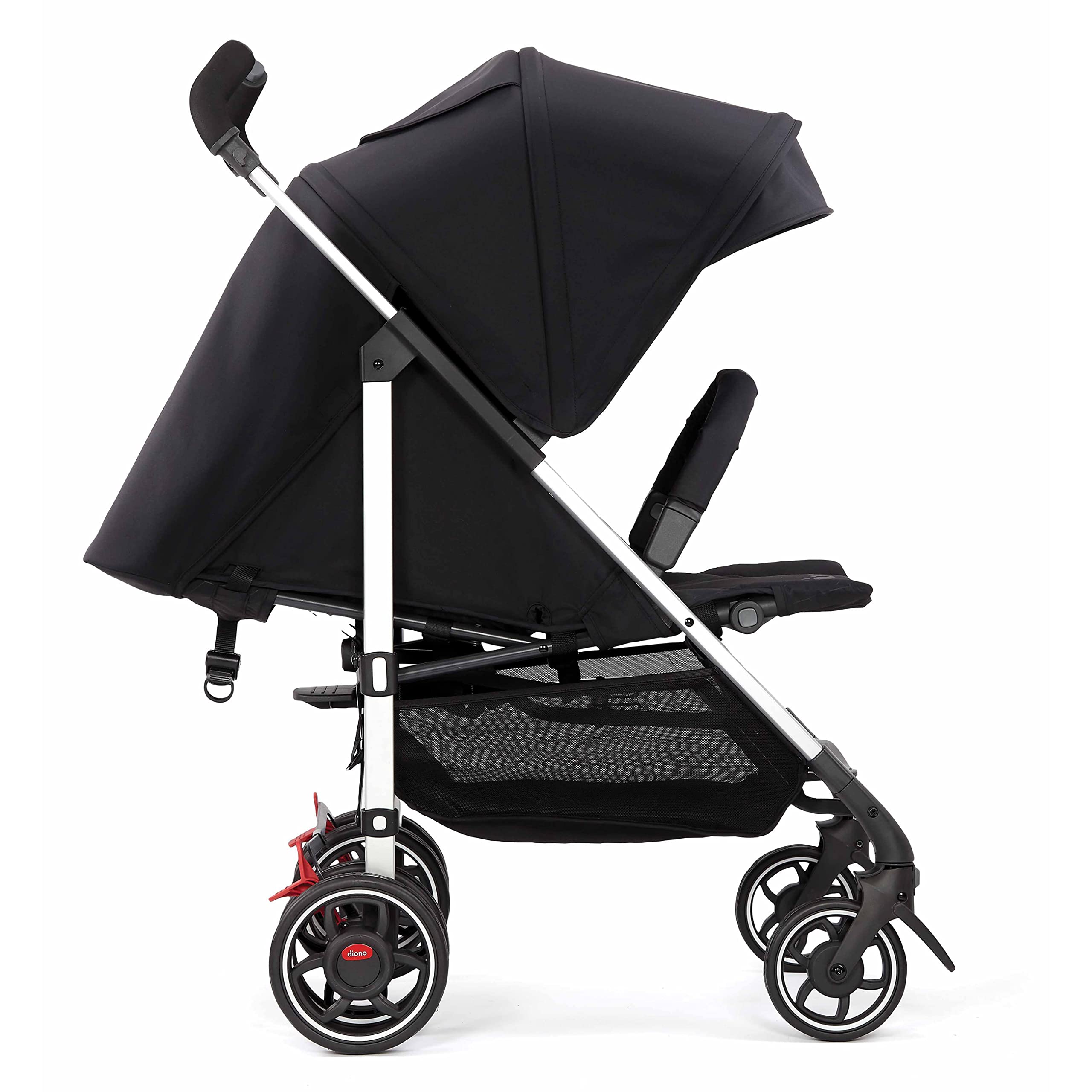 Diono Flexa Lightweight Umbrella Stroller for Infants to Toddlers - Compact Freestanding Fold, Adjustable Canopy & XL Storage Basket (Black Midnight) | Perfect for Travel, Shopping & Everyday Use