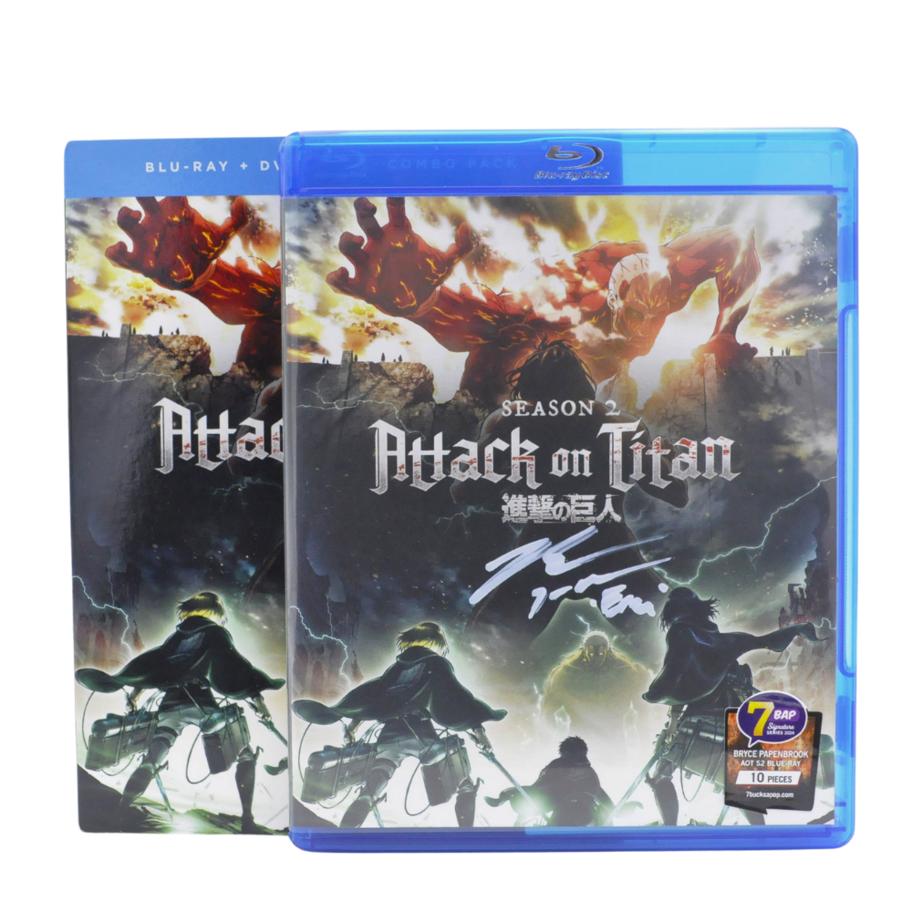 Bryce Papenbrook Signed Attack On Titan Season 2 Blu-Ray + DVD Collector's Edition (Limited to 10 Pieces) - Perfect for Anime Fans, Gift for Collectors & Home Theater Viewing