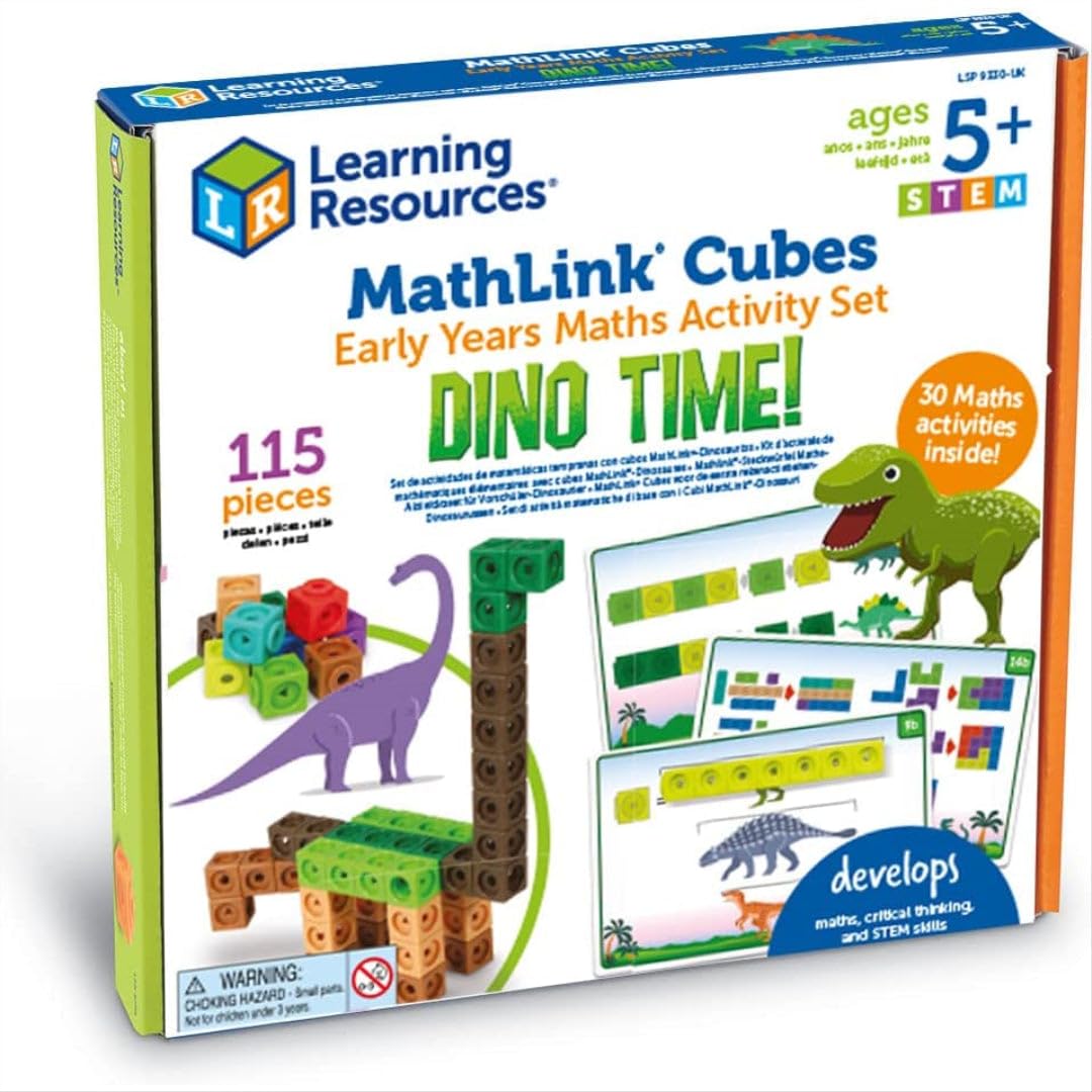 Learning Resources MathLink Cubes - STEM Activities for Kids Ages 5+, Educational Counting Blocks for Early Math Skills, Classroom & Homeschool Learning Toys | Perfect for Kindergarten, Preschool Math Games & Hands-on STEM Projects