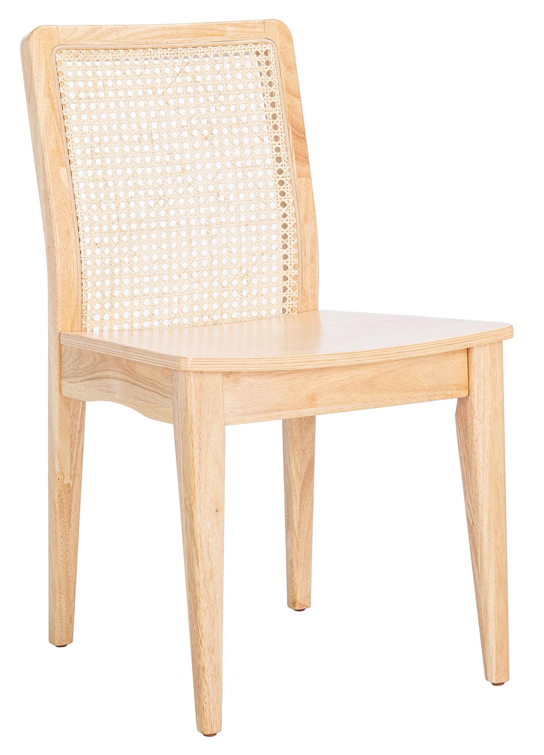 SAFAVIEH Benicio Natural Rattan Dining Chairs (Set of 2) - Modern Woven Rattan Side Chairs for Kitchen, Dining Room, Patio & Outdoor Use - DCH1005D-SET2