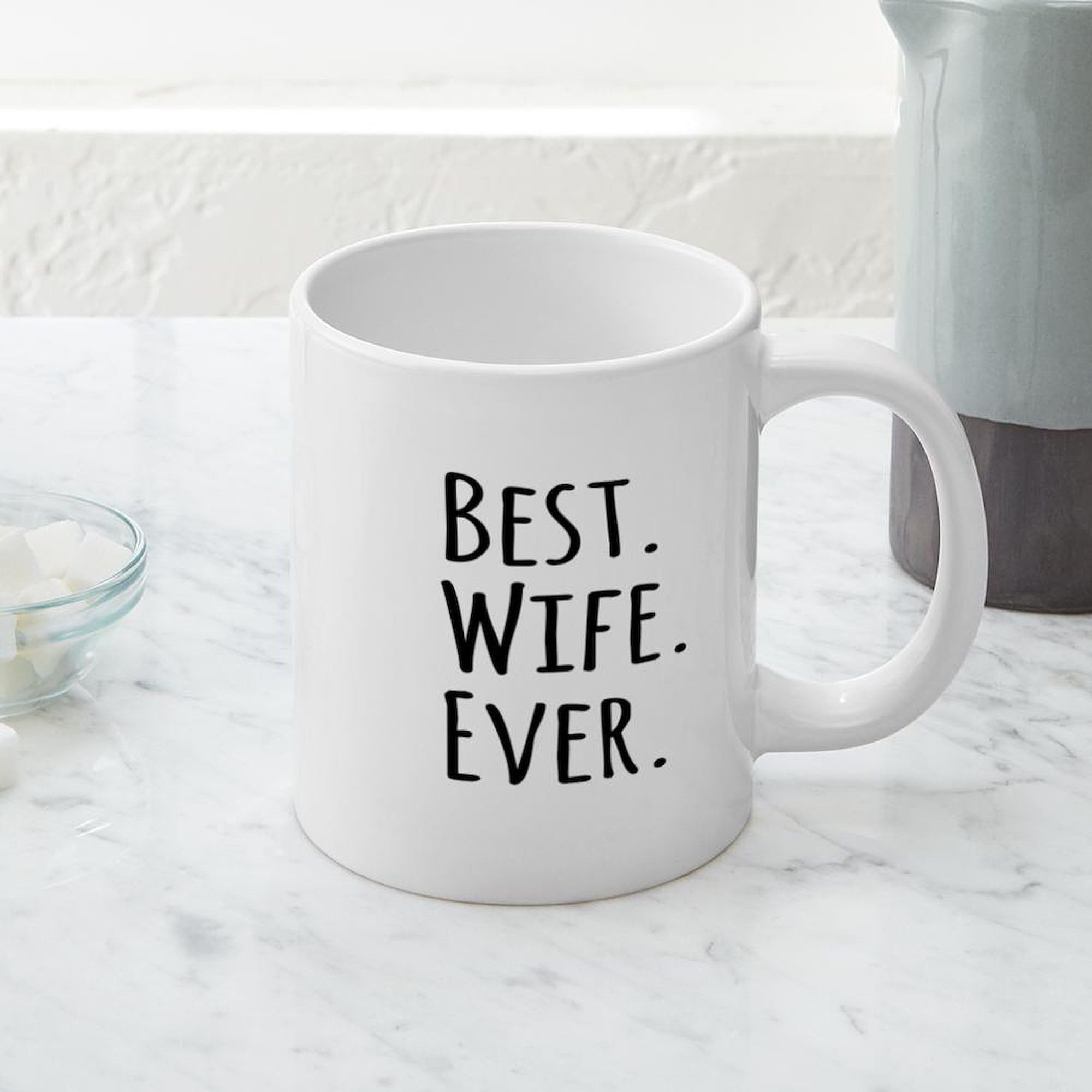Best Wife Ever Coffee Mug - 20 oz Large Ceramic Mega Mug for Tea & Hot Drinks - Perfect Gift for Wife, Anniversary, Mother's Day & Special Occasions