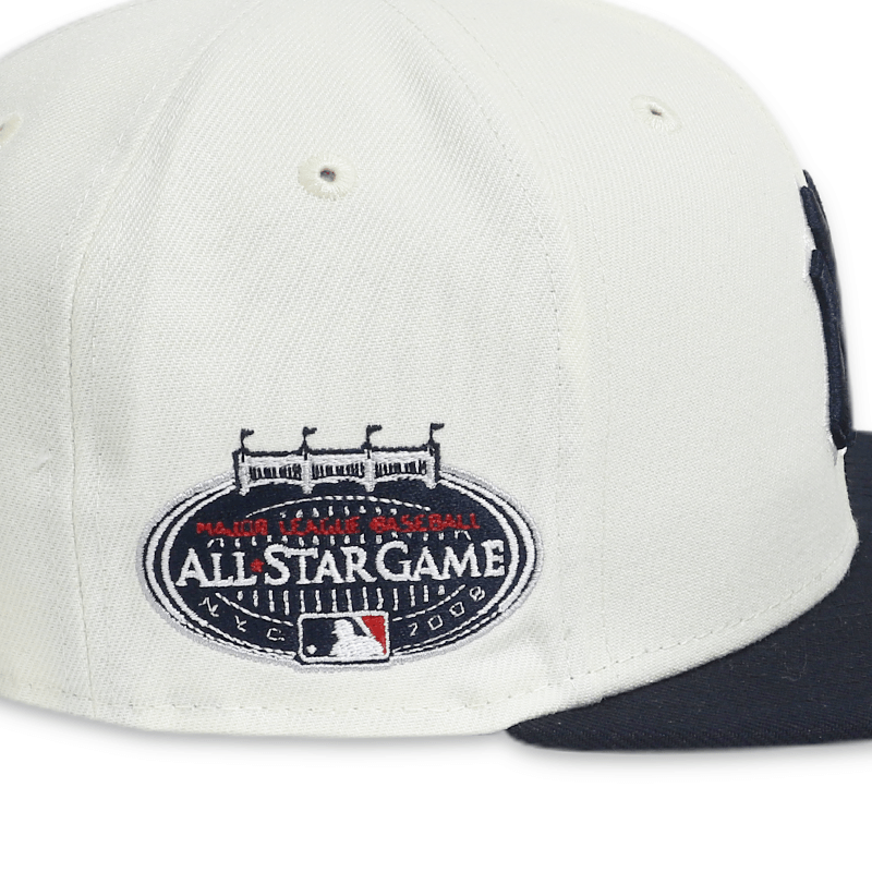 New York Yankees 2008 All-Star Game White 59FIFTY Fitted Hat for Men - Official MLB Baseball Cap for Sports Fans & Streetwear Fashion