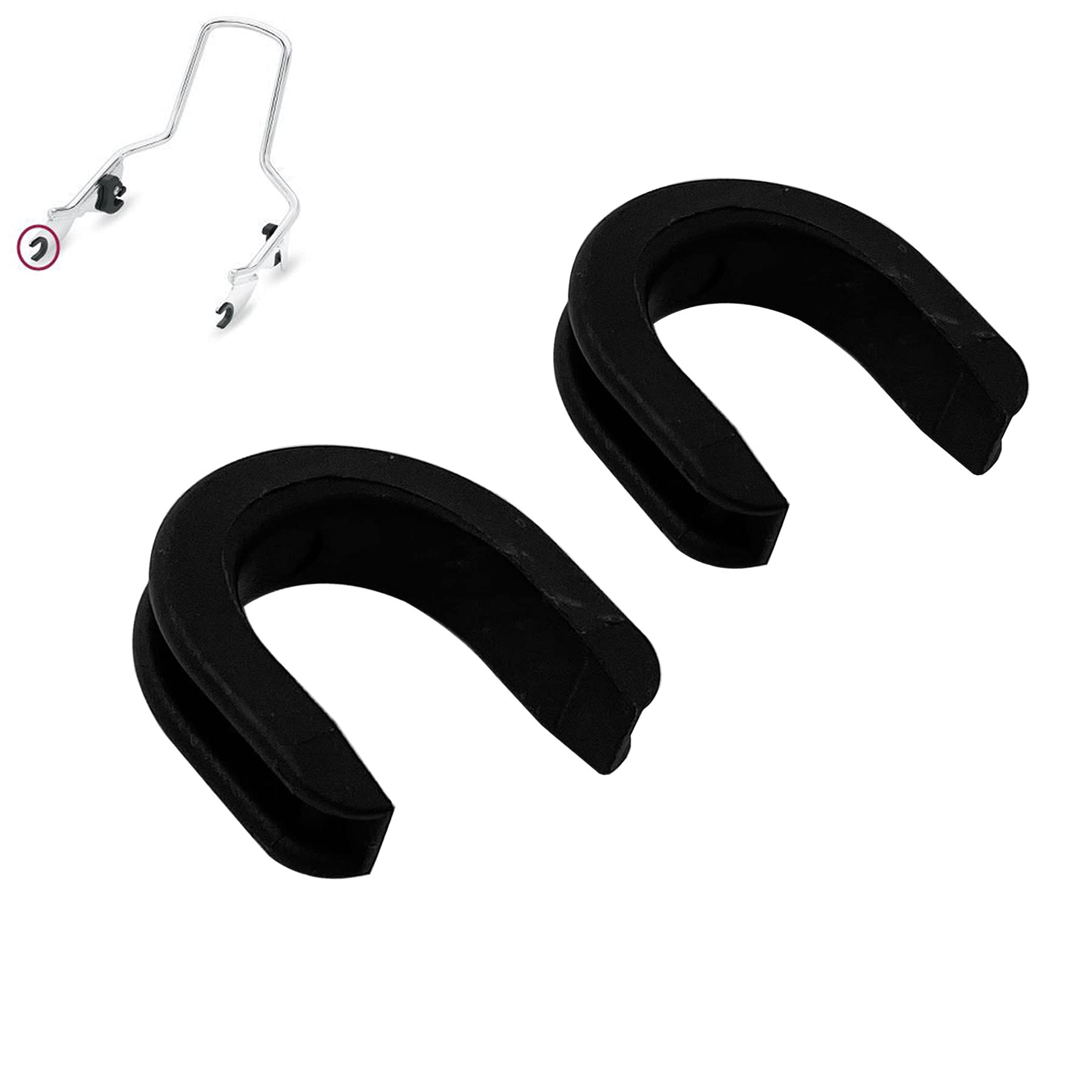 Harley Davidson Sissy Bar Backrest Luggage Rack Side Plate Mounting Bracket Grommet 52682-09 - Black (H7104101) for Motorcycle Customization & Long-Distance Riding