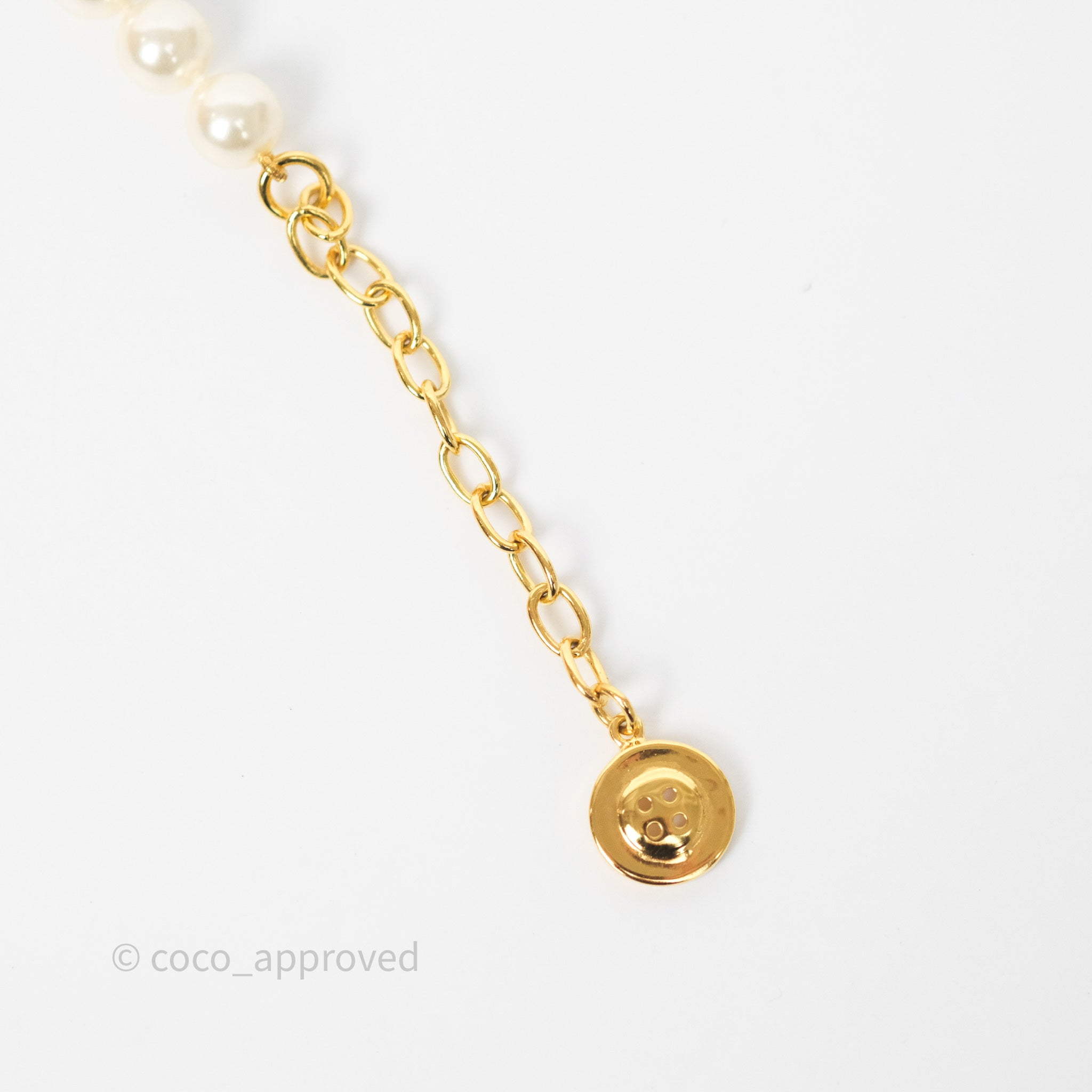Chanel CC Pearl Long Necklace in Gold Tone - Elegant Fashion Jewelry for Women | Perfect for Parties, Weddings & Special Occasions