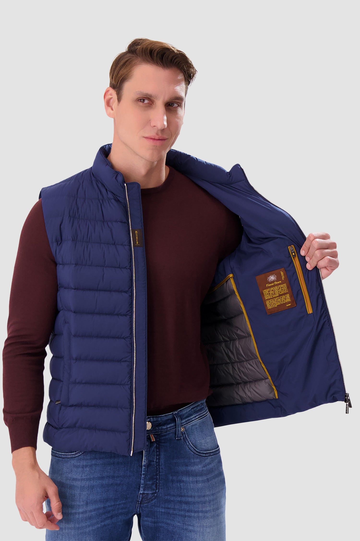 Moorer Denim CALAF S3 Vest for Men - Stylish & Durable Denim Jacket - Perfect for Casual Outfits, Outdoor Adventures & Streetwear Fashion