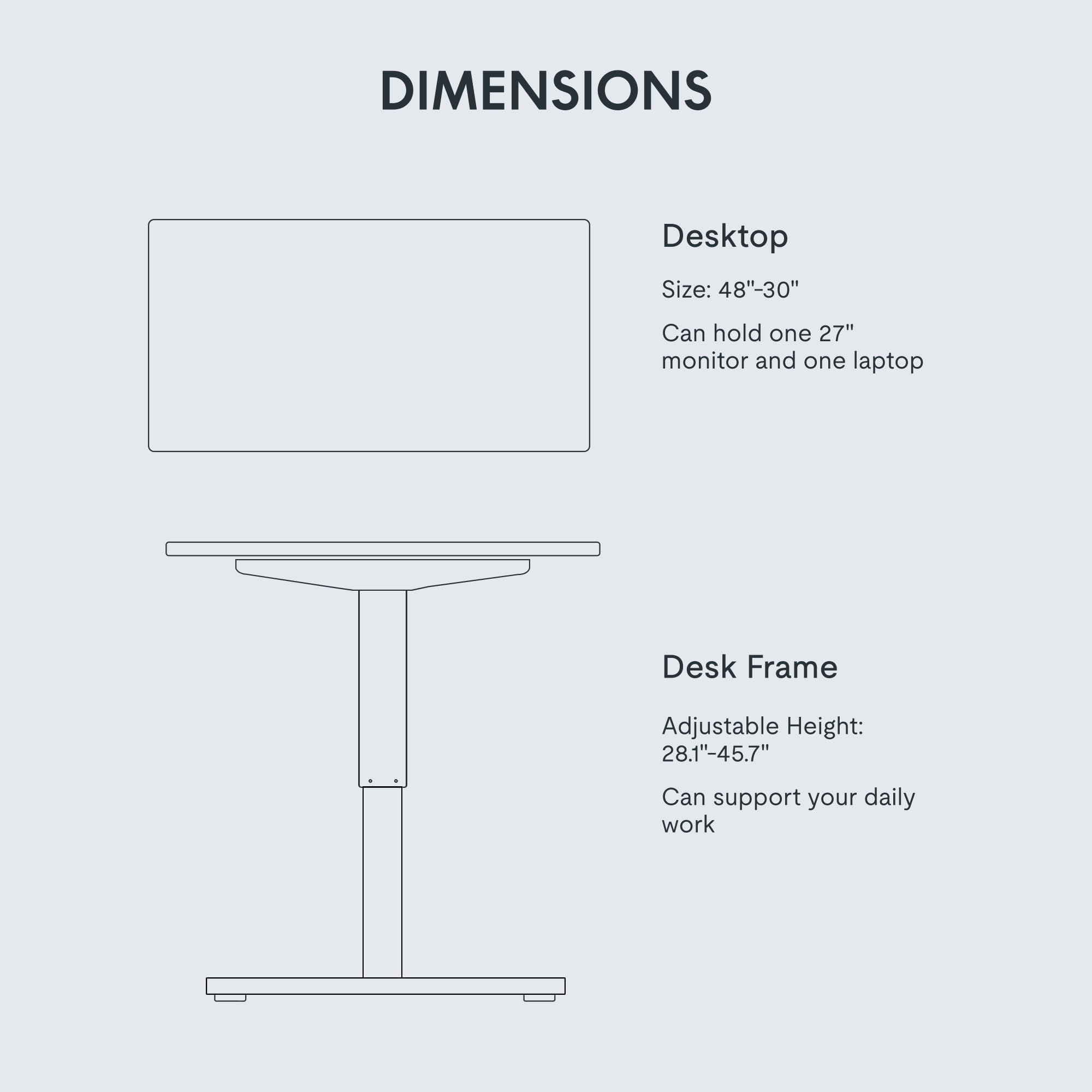 FLEXISPOT EN1 Electric Standing Desk 48 x 30 Inches - Adjustable Height Computer Desk for Home Office, White Frame & White Top (2-Pack) | Perfect for Remote Work, Gaming Setup & Ergonomic Workspace