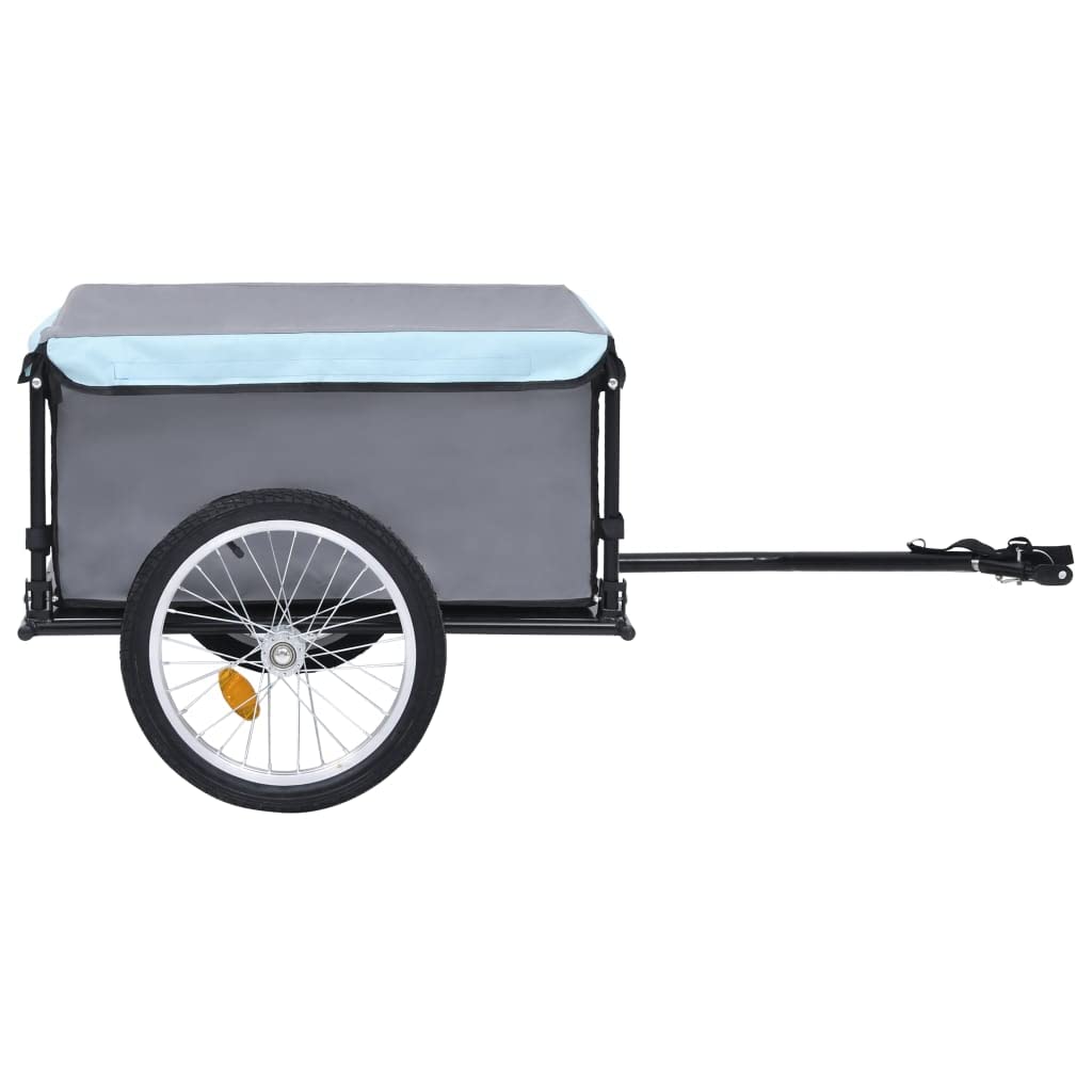 Heavy Duty Collapsible Bike Cargo Trailer - Steel Bicycle Transport Carrier for Camping, Groceries & Outdoor Adventures - Large Capacity Folding Bike Storage Cart with Durable Wheels (Perfect for Cycling Trips, Farmers Market Hauling & Family Outings)