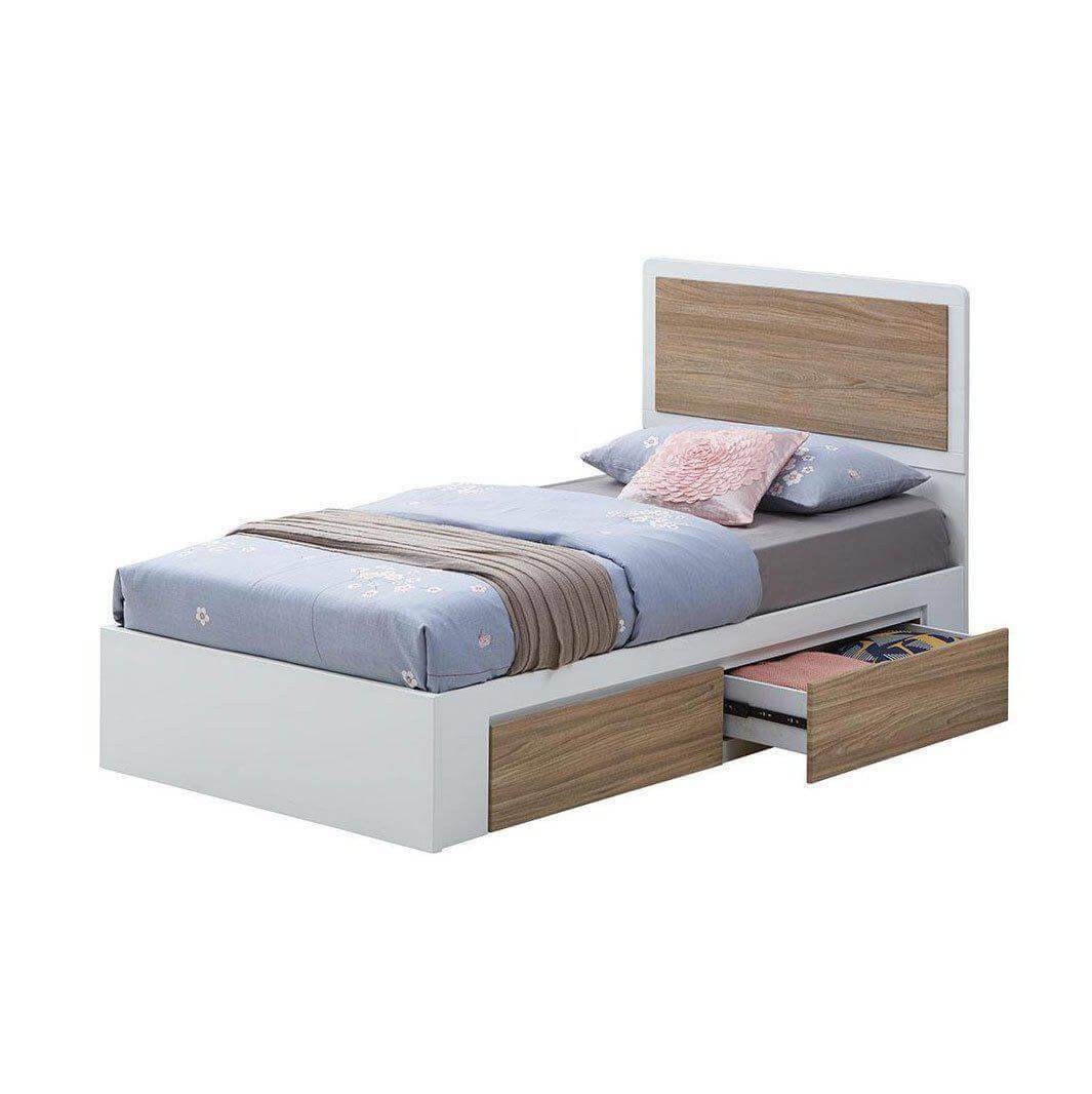 Hagel Wooden Drawer Bed Frame with Storage - Queen Size Platform Bed with Underbed Drawers for Bedroom, Guest Room & Small Space Furniture