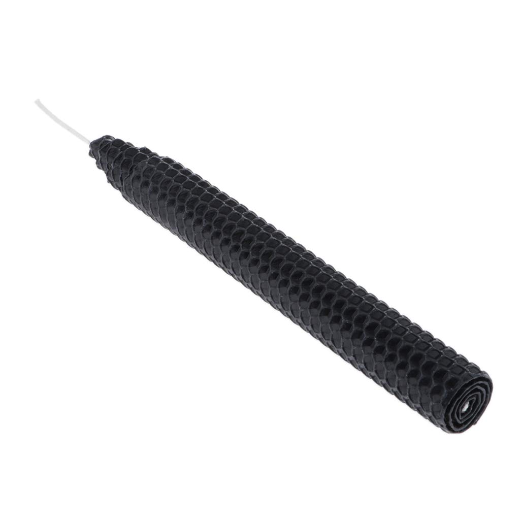 Kloware Black Beeswax Pillar Candle - Natural, Eco-Friendly, Long-Lasting for Home Decor, Meditation & Romantic Ambiance