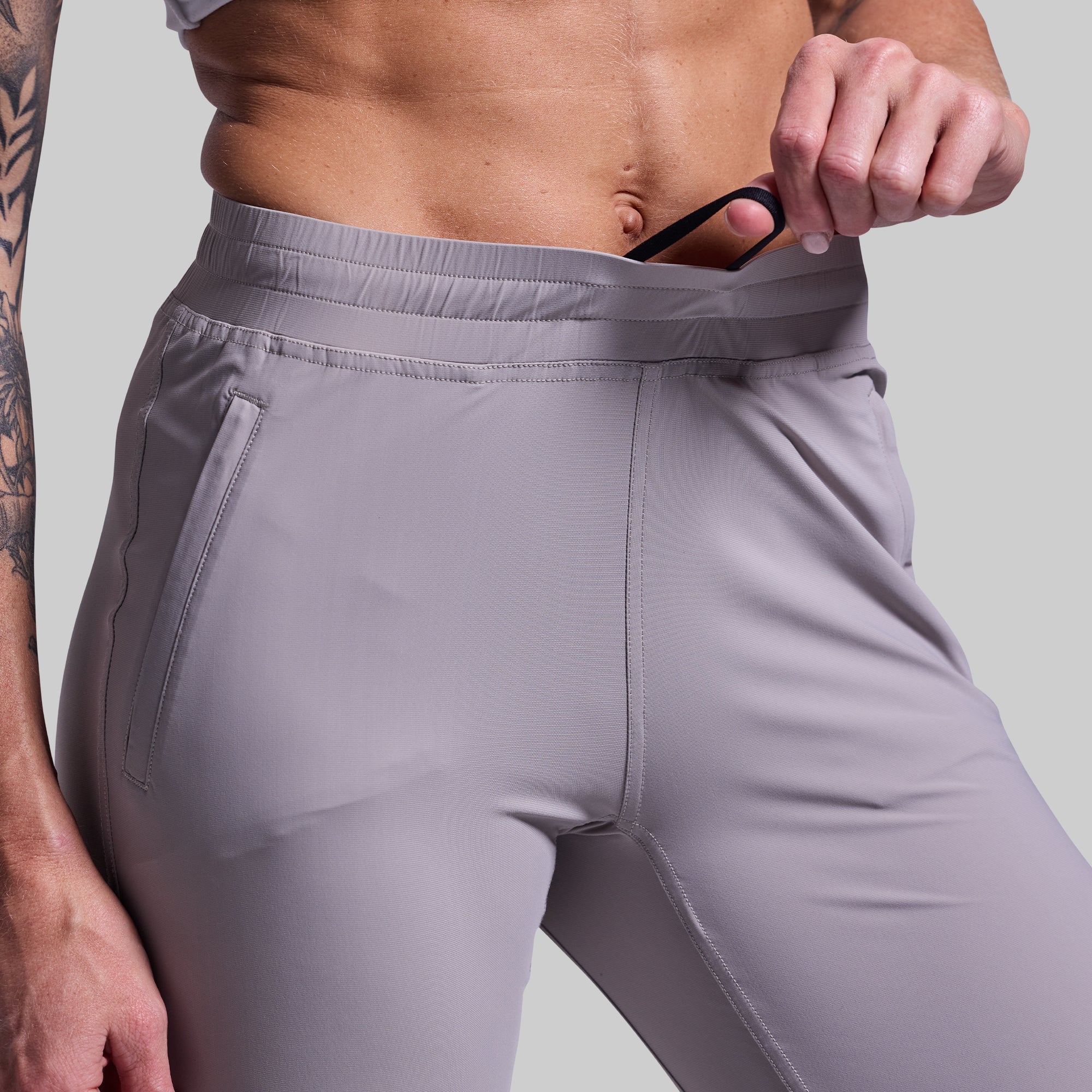 Women's High-Waisted Performance Jogger Pants - Moisture Wicking, Stretch Yoga Workout Pants for Running, Gym & Lounge (Paloma Grey)