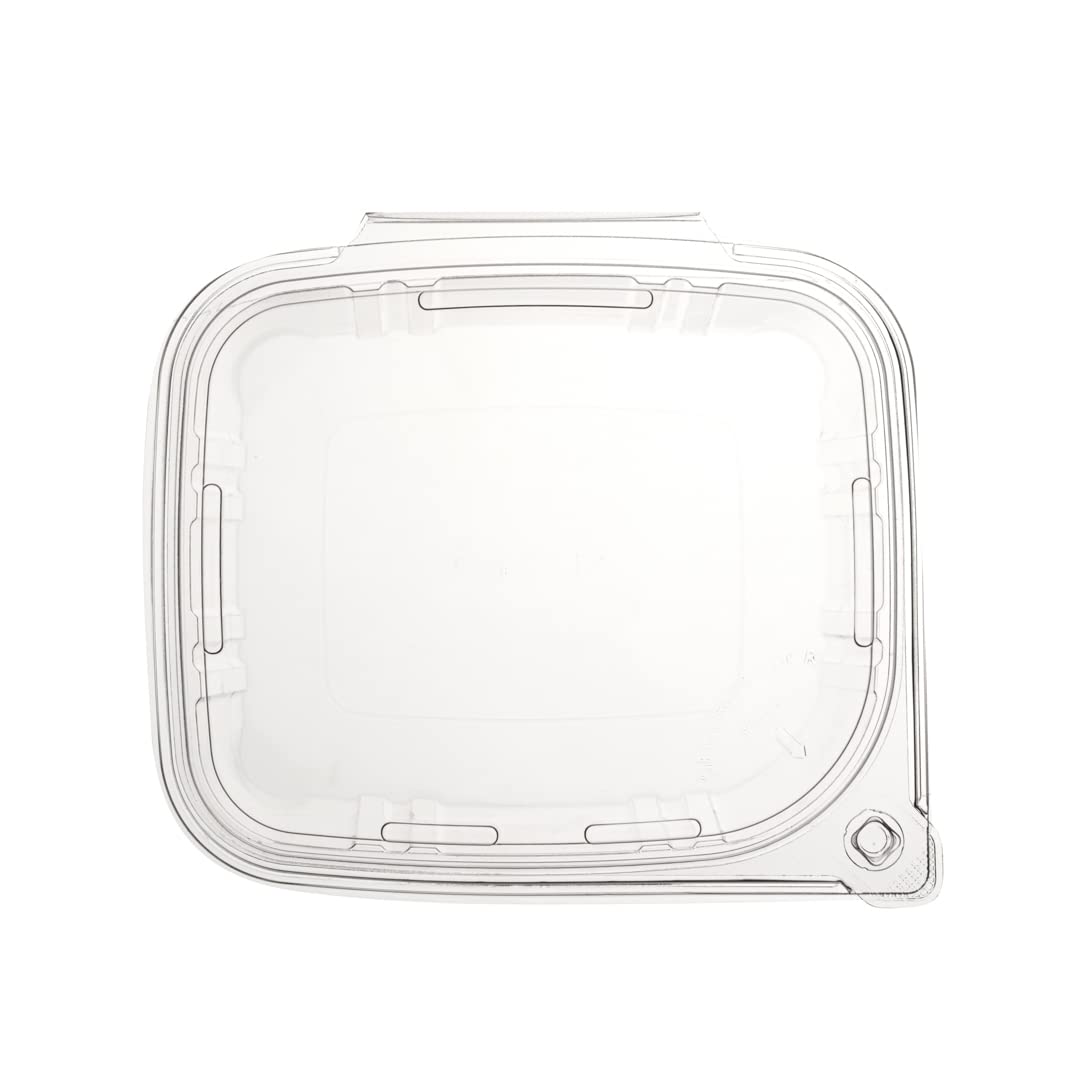 Restaurantware Tamper Tek 24oz (100 Pack) Clear Plastic Take Out Containers with Hinged Lid - Tamper-Evident, Freezable, Disposable Meal Prep Containers for Deli, Lunches, Catering & Food Storage