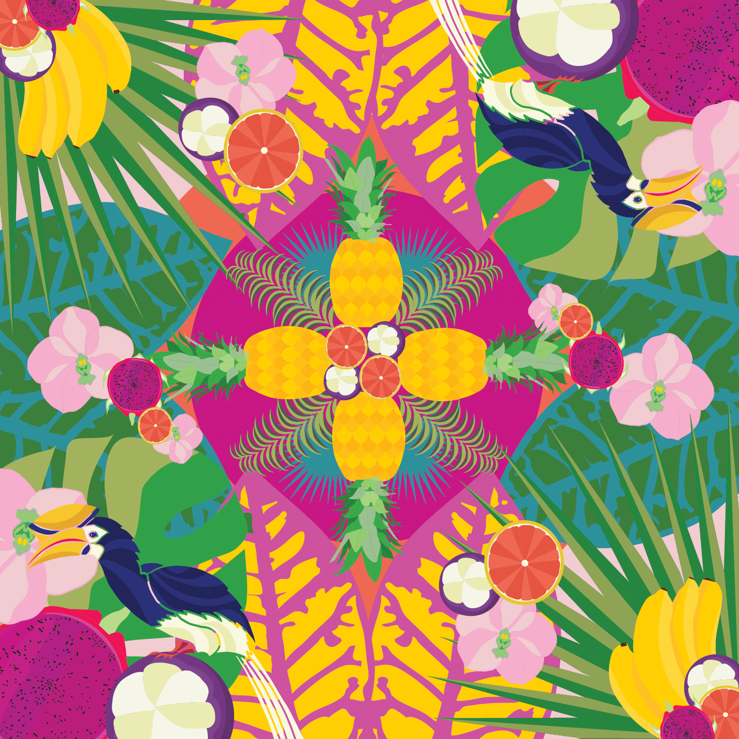 Hornbill's Feast Cotton Scarf - Lightweight Soft Fashion Accessory for Women - Perfect for Spring Outfits, Office Wear & Travel Essentials