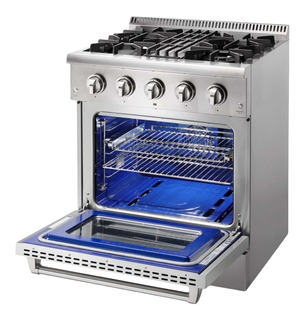 THOR Kitchen HRD3088U 30-Inch Professional Dual Fuel Range - Gas Stove & Electric Oven for Home Chefs & Serious Cooks - Perfect for Gourmet Cooking, Baking, and Entertaining in Modern Kitchens