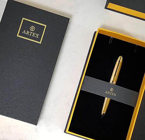 Premium Gold Eastern Style Luxury Heart Sutra Rollerball Pen - Professional Executive Metal Pen with Germany Schmidt Refill - Perfect Gift for Men & Women (Free Engraving & Gift Box Included) - Ideal for Office, Business Meetings, and Thoughtful Gifts