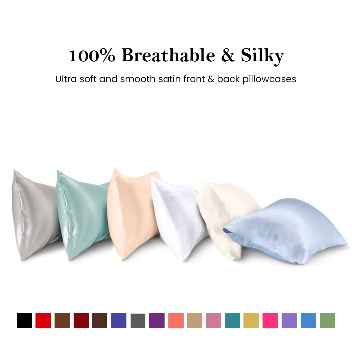 Queen Silk Satin Duvet Set 4pc - Silver Grey for Luxury Bedroom