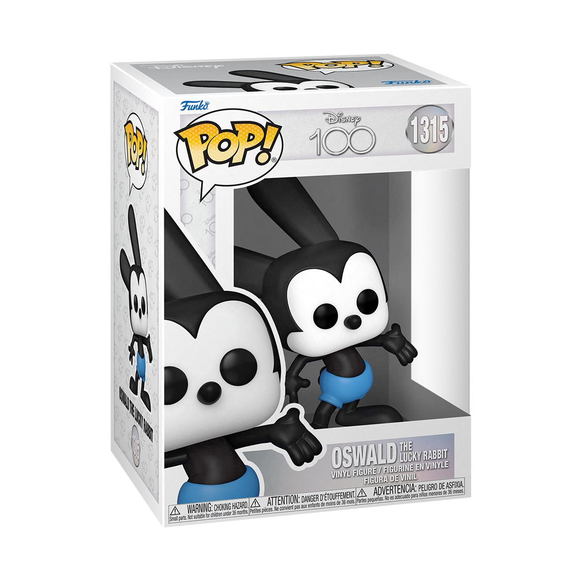 Disney 100 Oswald the Lucky Rabbit Funko Pop! Vinyl Figure #1315 - Collectible Toy for Disney Fans, Perfect for Display & Gifts