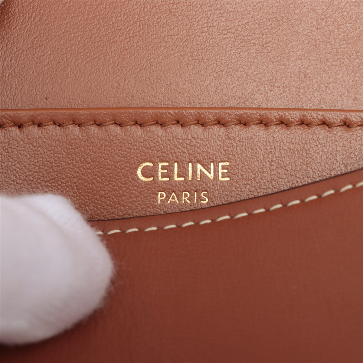 Celine Tabou Brown/Tan Leather Clutch with Strap - Stylish Crossbody Bag for Women, Perfect for Evening Parties & Date Nights