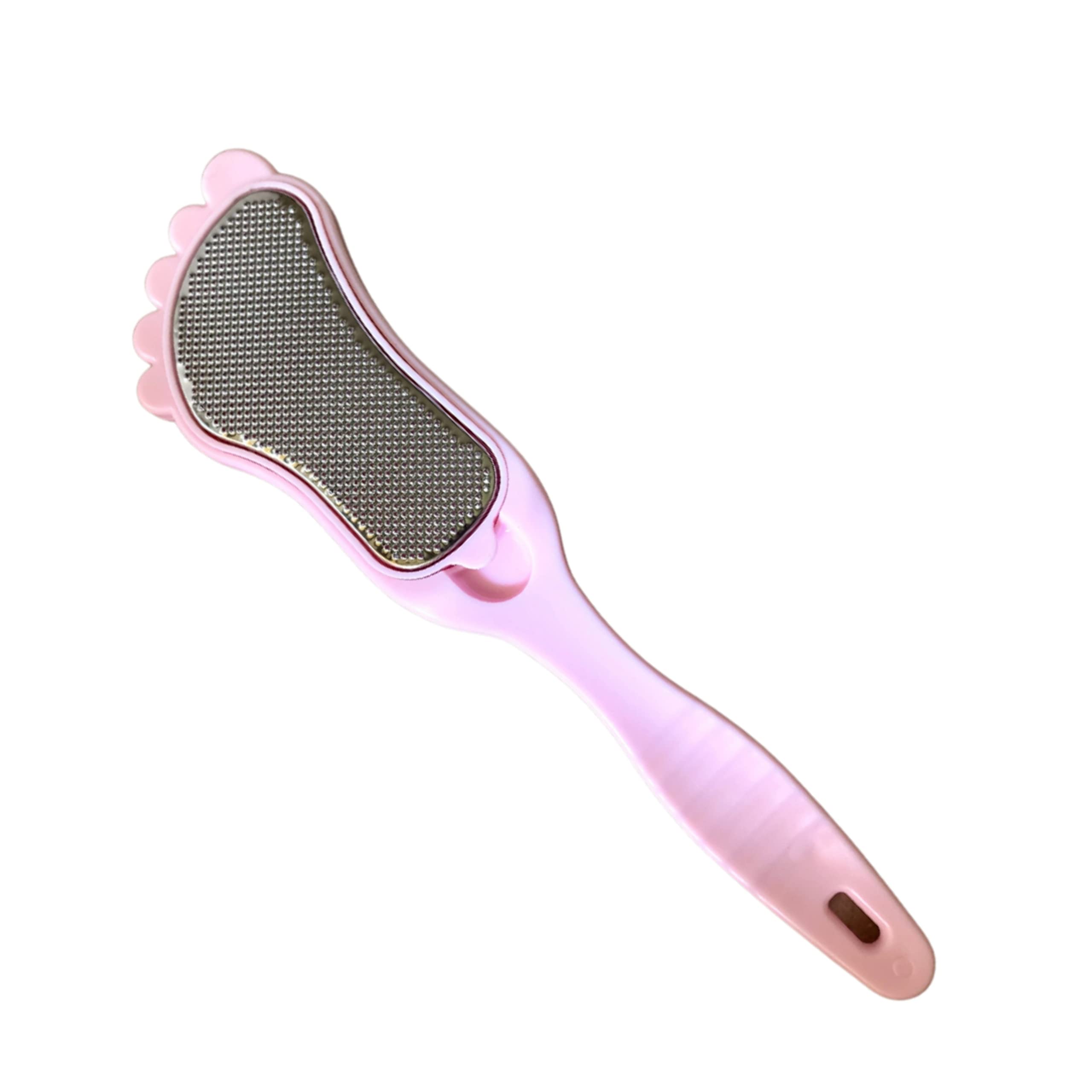 Pedicure Tool - Plastic Foot Scrubber for Dead Skin & Callus Removal | Exfoliating Heel & Leg Care | Perfect for Home Spa & Nail Salon (Pink)