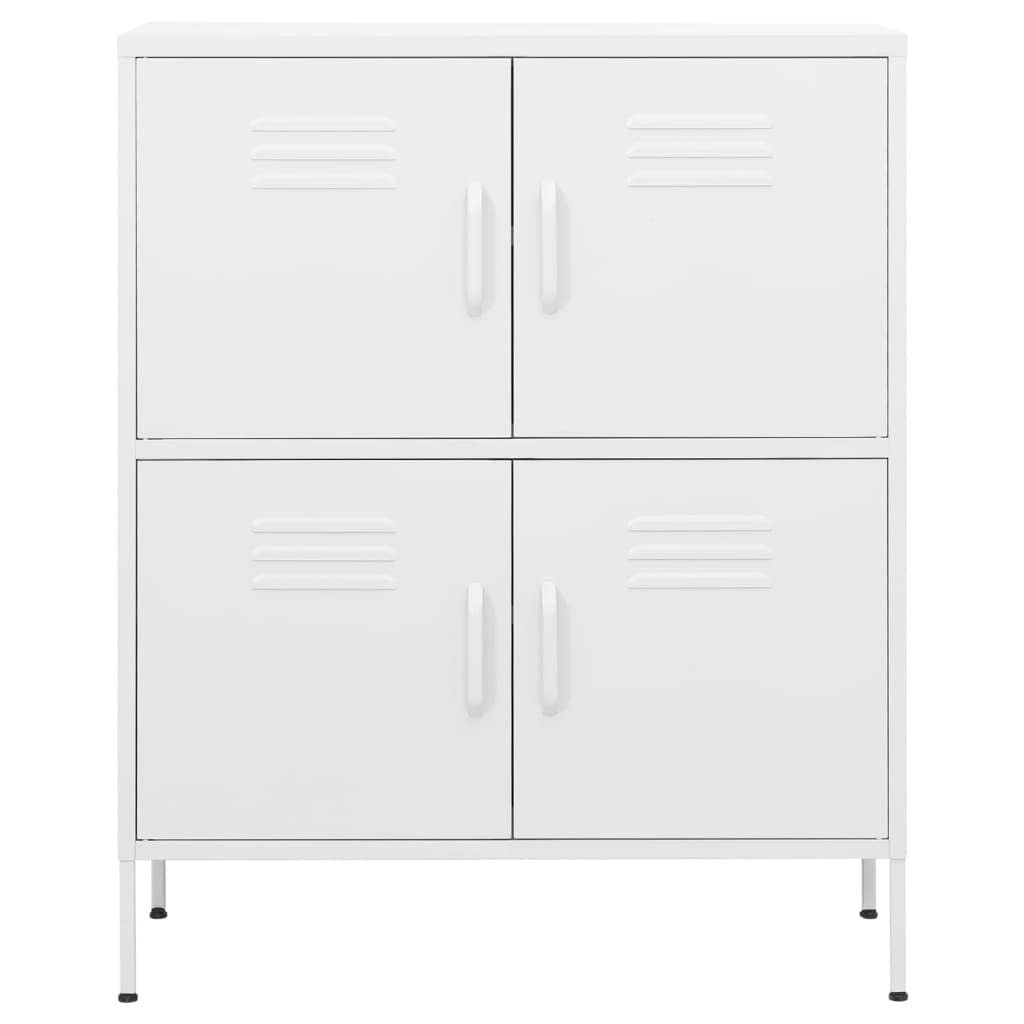 White Metal Storage Cabinet 31.5