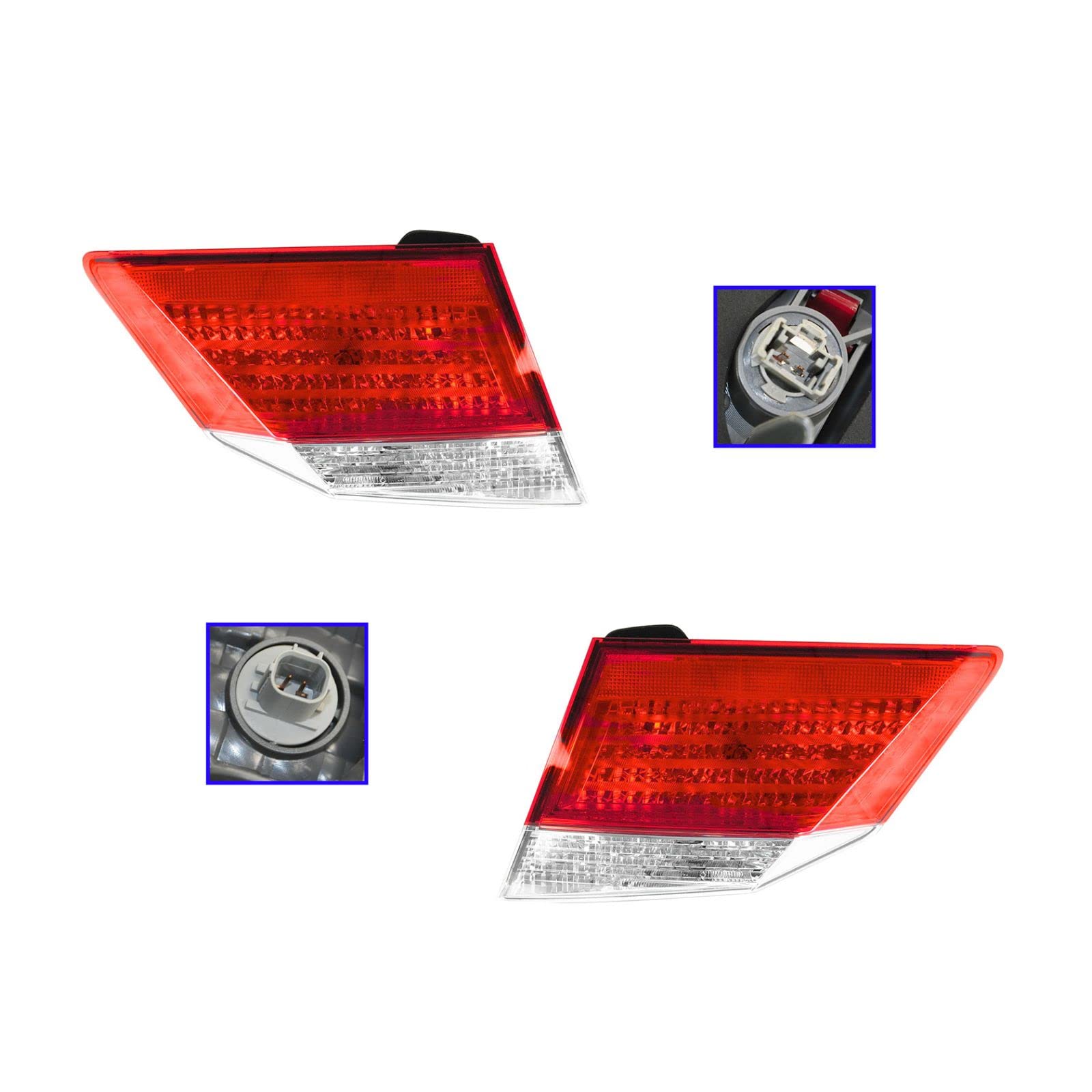 13 Honda Accord 4-Door LED Taillights Assembly - Left & Right Pair Set - Durable Replacement Lights for Night Driving & Enhanced Safety