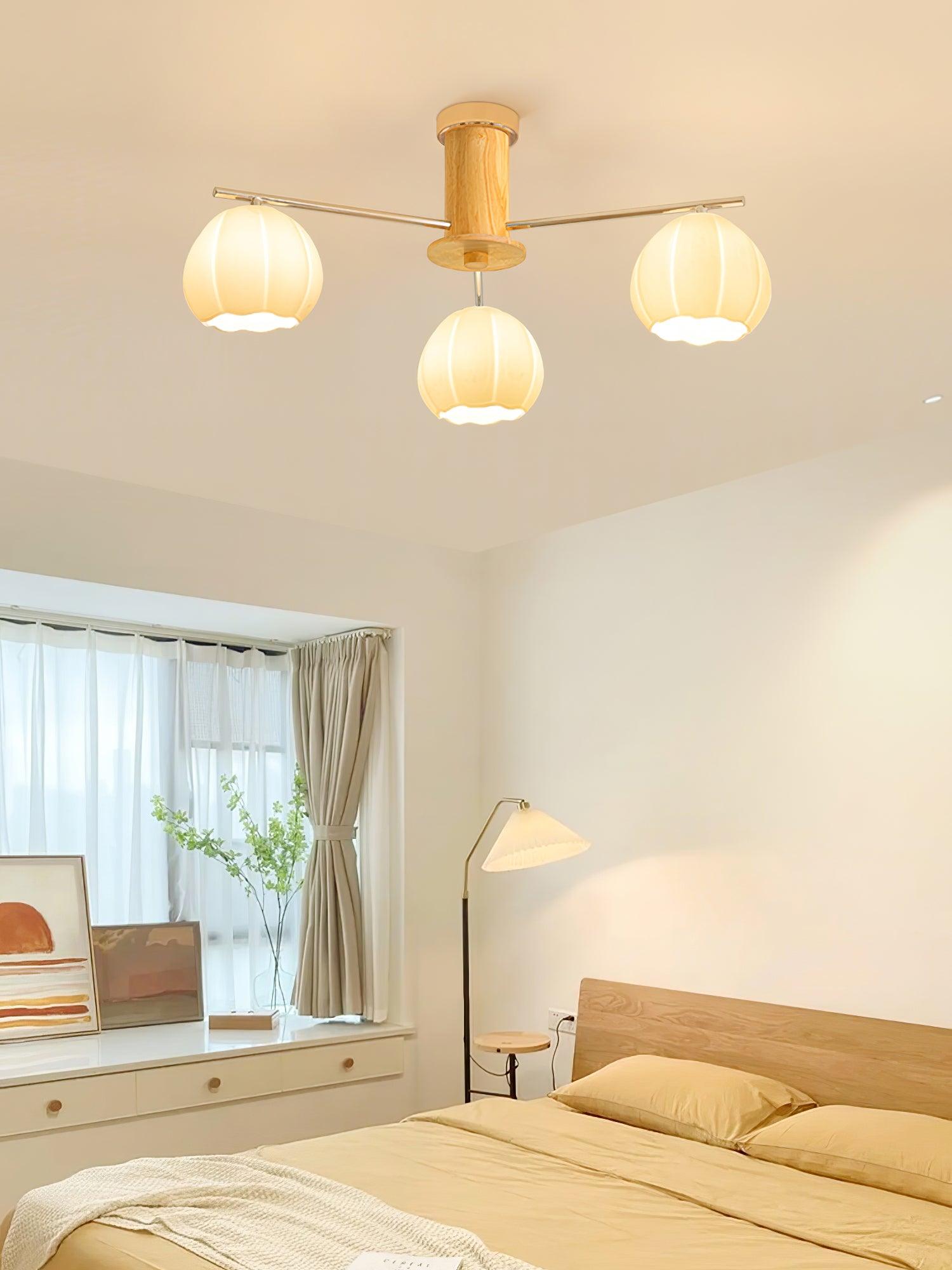 Modern Flower Buds Ceiling Lamp - Elegant Floral Design LED Light Fixture for Living Room, Bedroom & Dining Room Decor - Perfect for Home, Office and Wedding Venue Lighting