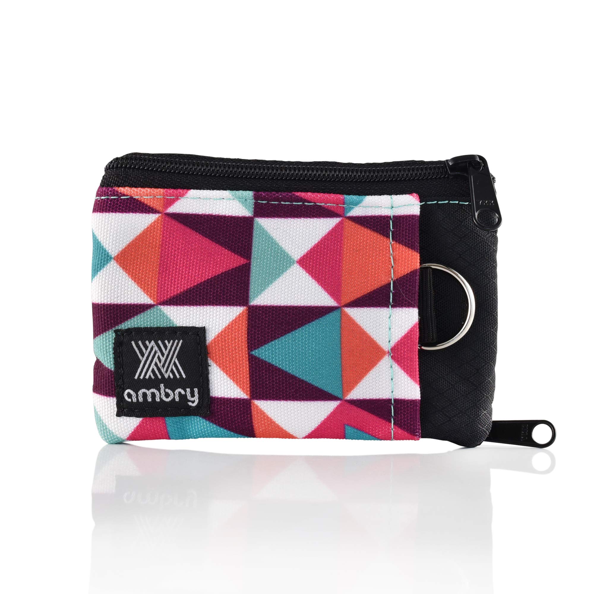 Minimalist Women's Wallet - Ambry GoWallet Slim RFID Blocking Credit Card Holder & ID Case with Keychain (Sylvia) | Perfect for Travel, Work, and Everyday Use