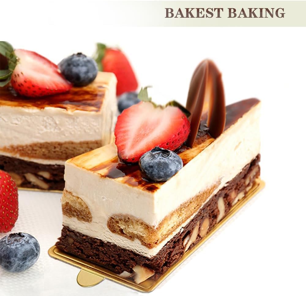 100 Pcs 3.5 Inch Mini Round Gold Cake Boards - Food Grade Greaseproof Disposable Cardboard Cake Bases for Mousse, Cupcakes & Desserts - Perfect for Baking, Party Decorations & Professional Pastry Use