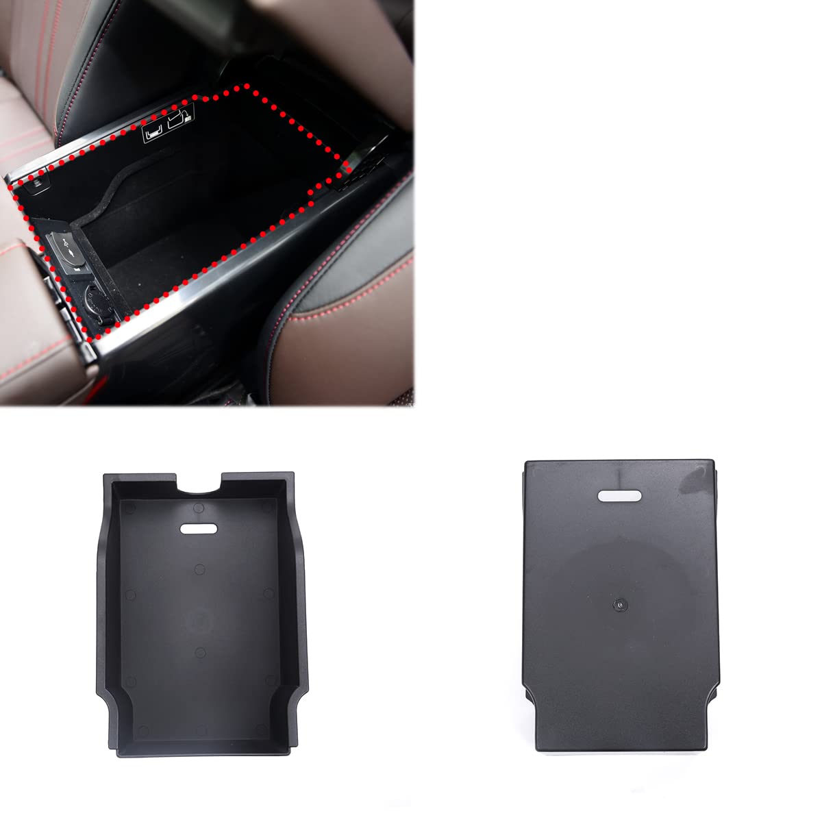 HAPPYHORSE Car Center Console Armrest Storage Box Organizer Compatible with Lexus RX 2015-2021 Models - Interior Accessories for Enhanced Organization & Style