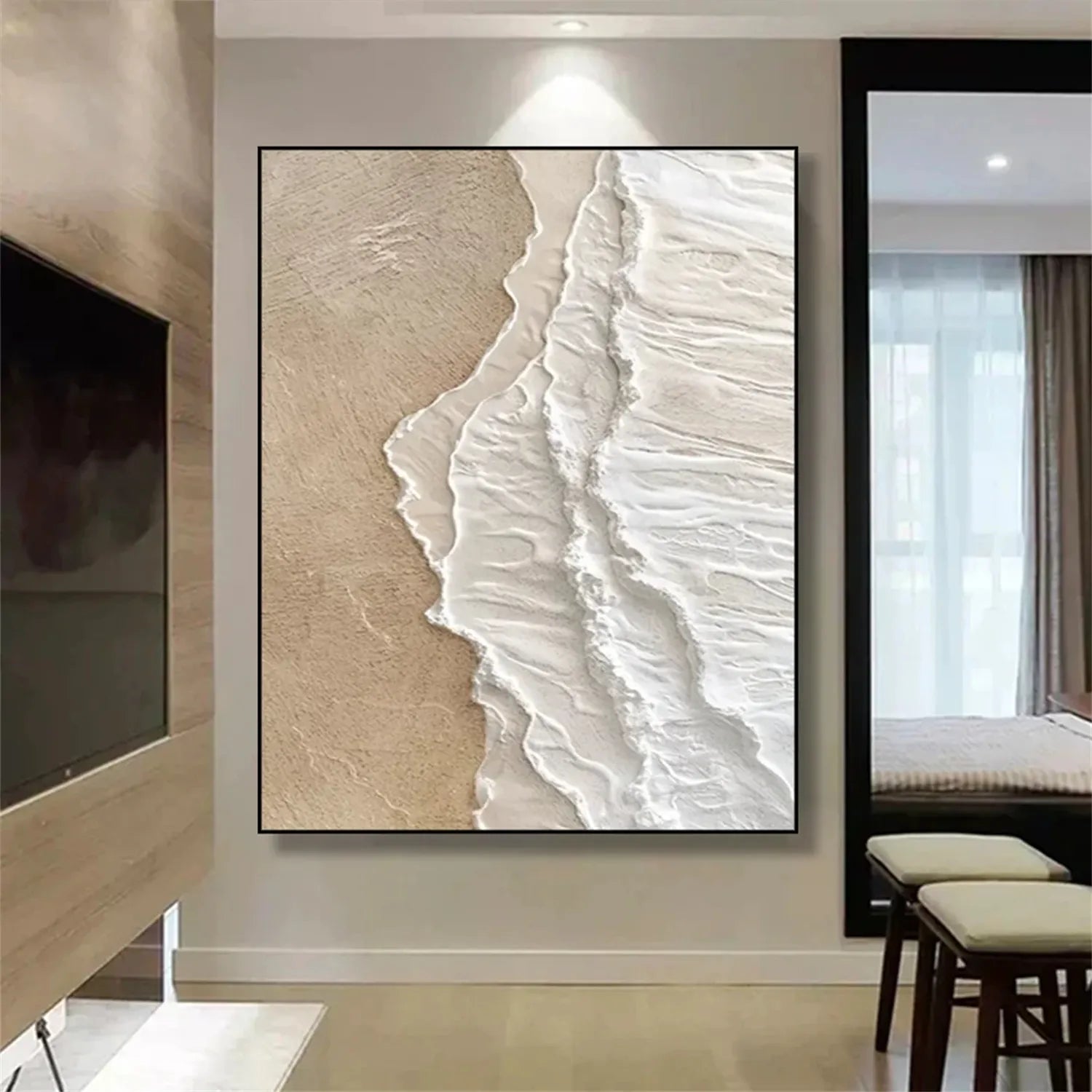 Ocean and Sky Painting #OS 208 - Handmade Canvas Wall Art for Home & Office Decor - Perfect for Living Room, Bedroom, or Office