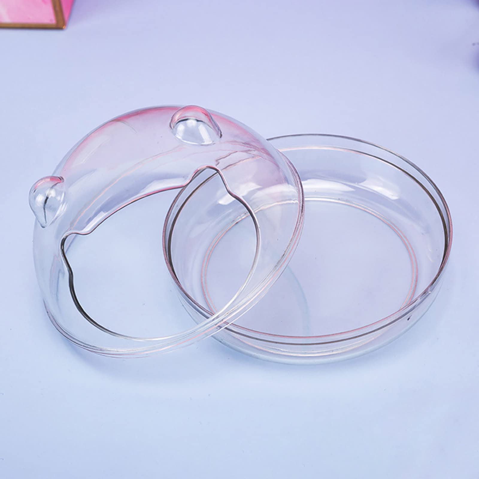 Clear Plastic Hamster Bathing Container - Easy to Clean Dry Bath Sauna Sand Box for Hamsters, Gerbils, Mice & Small Pets | Perfect for Cage Accessories & Small Animal Grooming