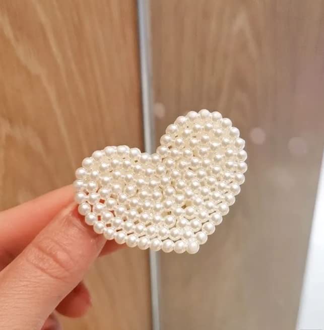 Pearl Hair Claw Clip for Women - Korean Style Hair Clutch with Strong Grip - Elegant Hair Accessories for Women & Girls - Perfect for Valentine's Day Gifts, Weddings, Parties & Everyday Styling