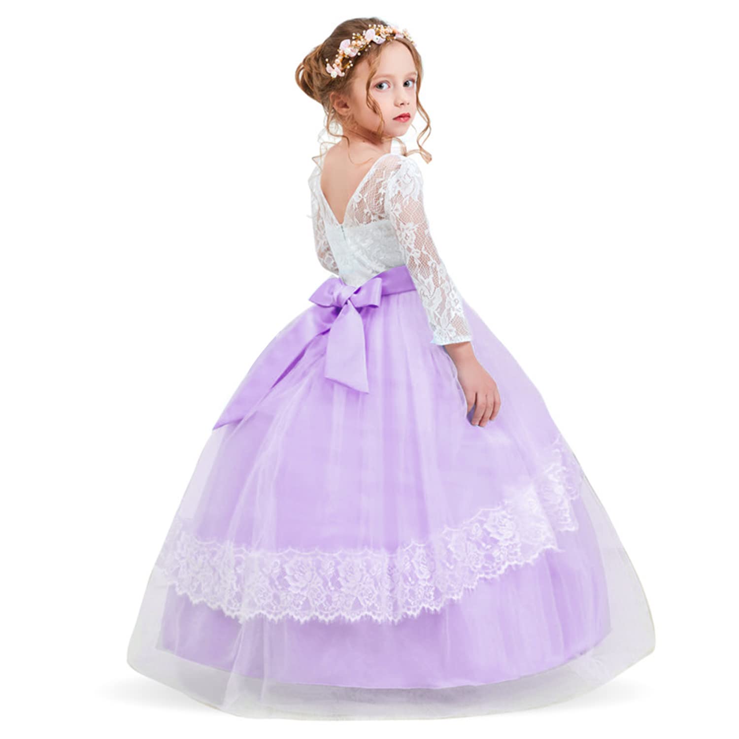 NNJXD Girls Princess Pageant Dress - Sparkling Sequined Ball Gown for Kids Prom, Wedding & Flower Girl Party (Ages 3-10) | Perfect for Pageants, Birthday Celebrations & Special Occasions