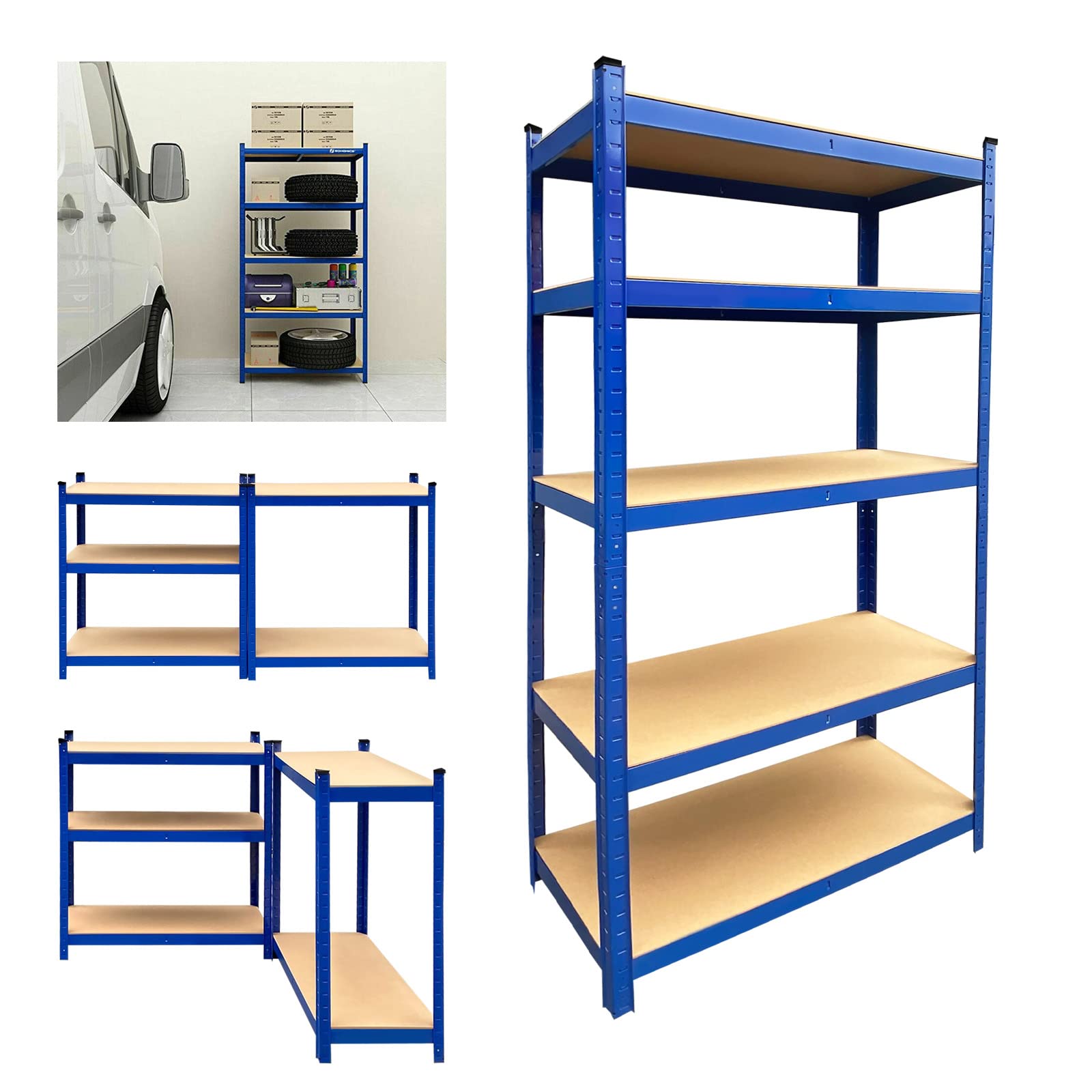 5-Tier Heavy Duty Metal Storage Shelves - 28