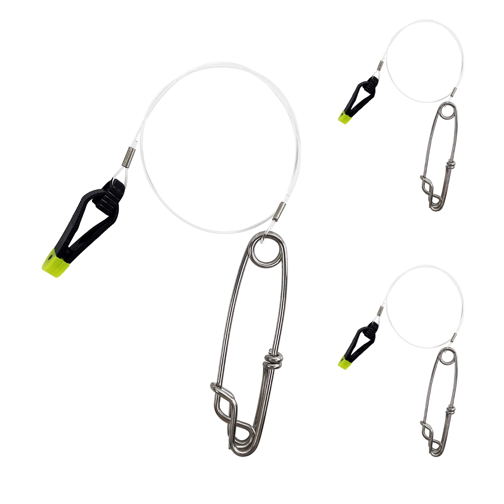 Downrigger Line Release Clips with 18-Inch Leader & Snap - Heavy Duty Weight Release Clips for Planer Board, Downrigger Trolling & Offshore Fishing - Perfect for Saltwater & Freshwater Angling