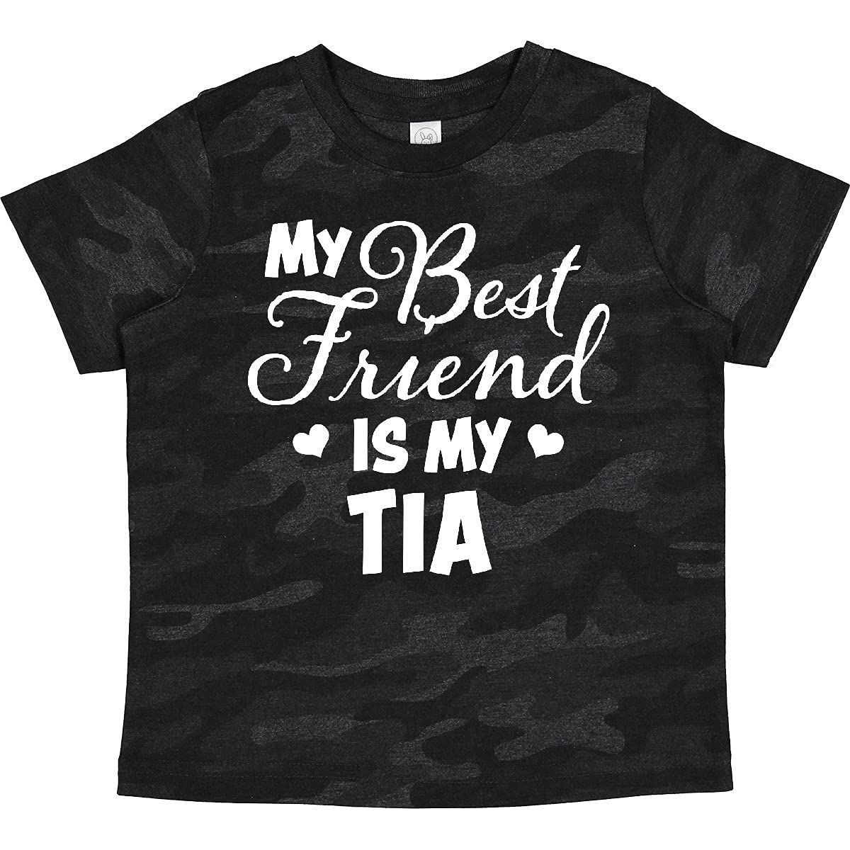 My Best Friend is My Tia with Hearts Toddler T-Shirt - Cute Family Matching Outfit for Toddlers