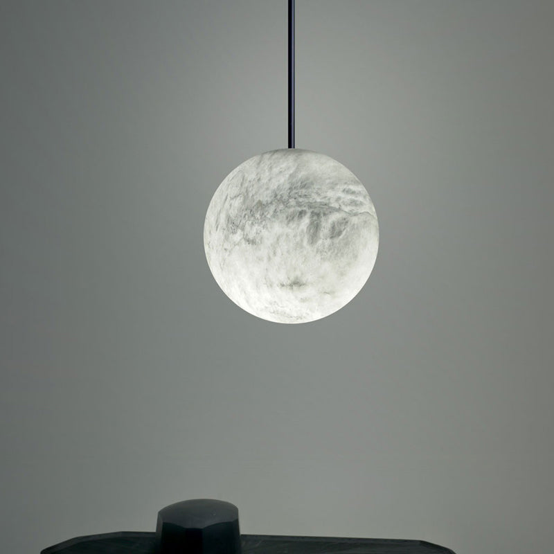 Luna Pendant Light - Modern Scandinavian Glass Hanging Lamp for Kitchen Island, Dining Room & Bedroom Lighting