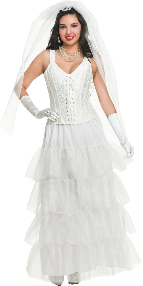 Charades Women's Deluxe Newlywed Bride Costume - Sexy Lingerie Set for Bachelorette Party, Honeymoon & Romantic Nights