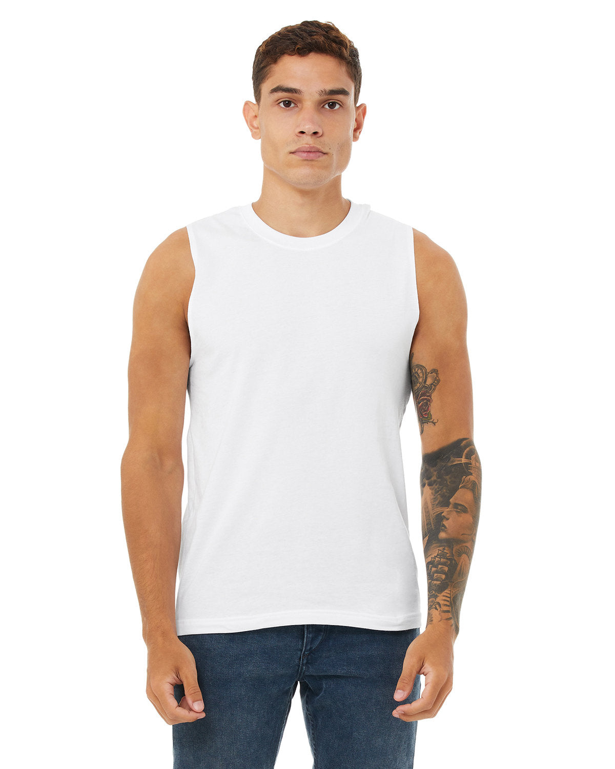 Bella + Canvas 3483 Unisex Jersey Muscle Tank - Soft Cotton Relaxed Fit for Men & Women - Perfect for Gym, Yoga, Running & Summer Outfits