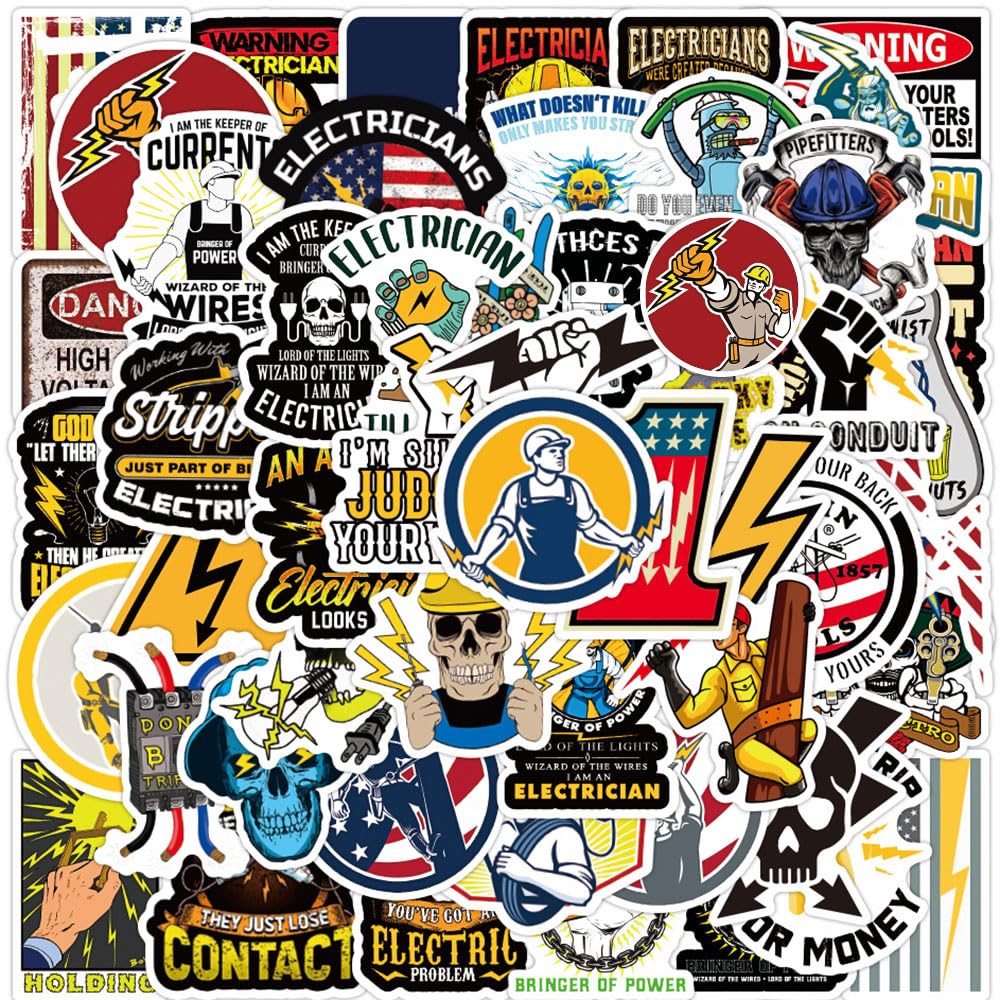 200pcs Funny Hard Hat Stickers for Construction Workers - Waterproof Vinyl Helmet Decals for Electricians, Welders & Mechanics - Perfect for Toolbox, Safety Gear & Work Equipment - Great Blue Collar Gifts for Men (Dirty Style)