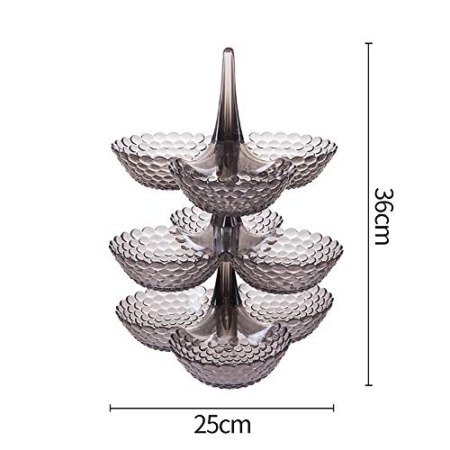 Stackable 3-Tier Fruit Bowl Set - Multi-Layer Serving Tray for Fruits, Snacks, Candy & Dried Fruits - Perfect for Party Display, Kitchen Organization & Dining Table Decor