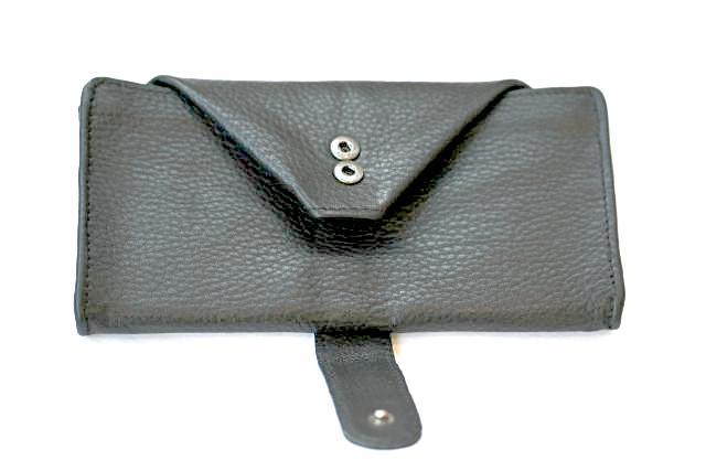 Premium Black Leather Envelope Wallet for Men & Women - Slim RFID Blocking Bifold Wallet for Travel, Business & Everyday Use