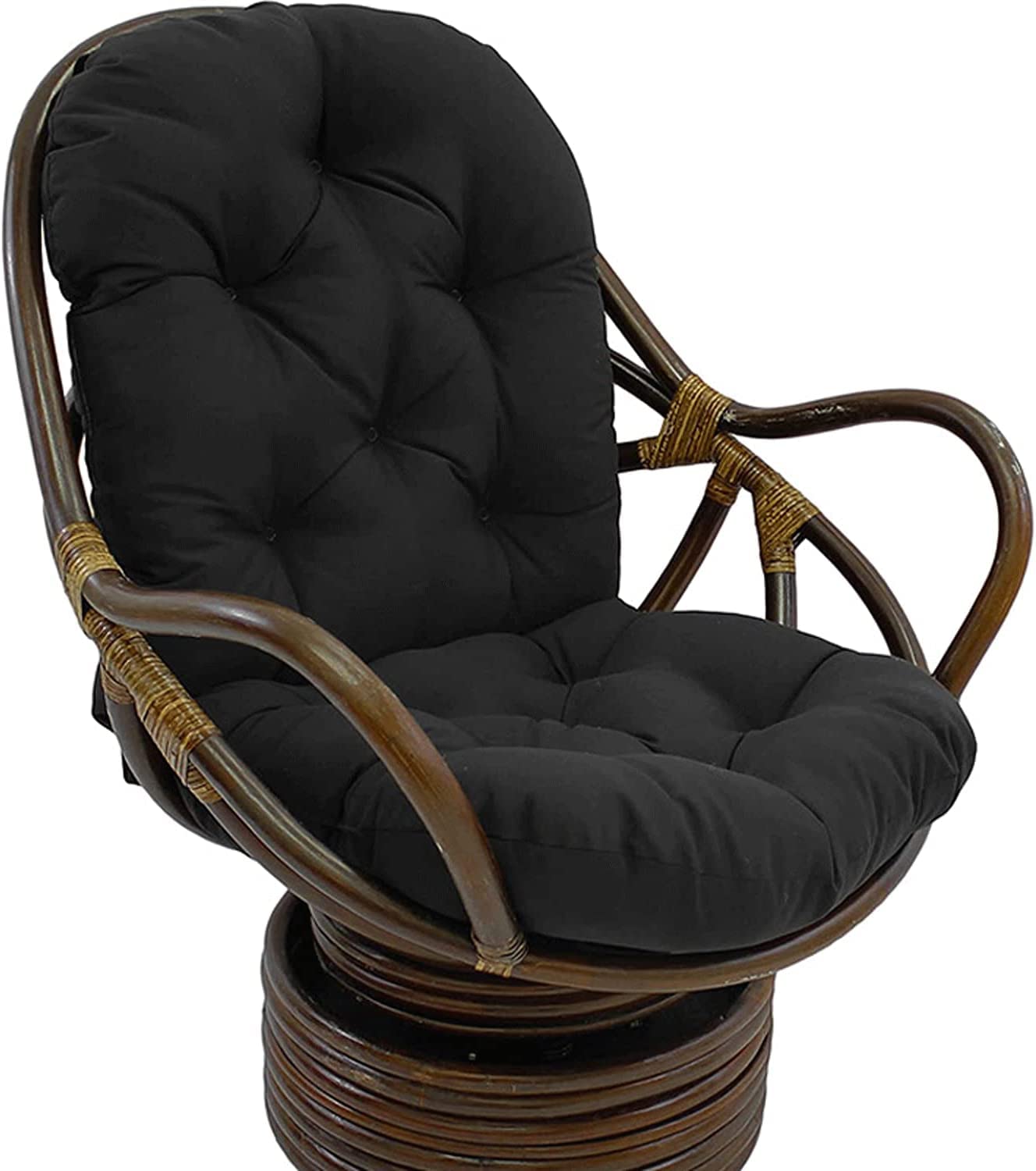 Comfortable Rocker Cushions for Outdoor & Indoor Use - Thick Twill Swivel Chair Cushion with Lumbar Support - Washable Seat Pad for Patio, Garden, Living Room & Nursery - Perfect for Relaxation & Back Pain Relief (Chair Not Included)