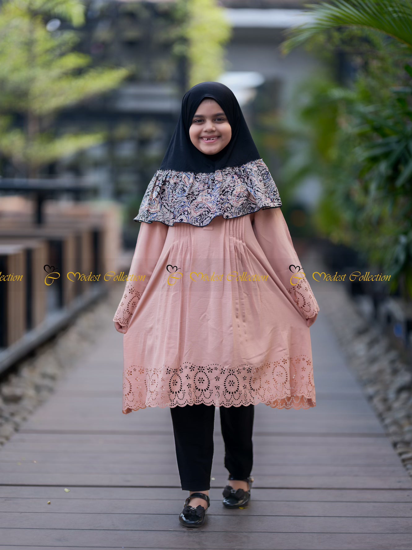 Little Laser Tunic Peach - Women's Floral Print Summer Tunic Top for Casual Wear, Beach Outings & Vacation